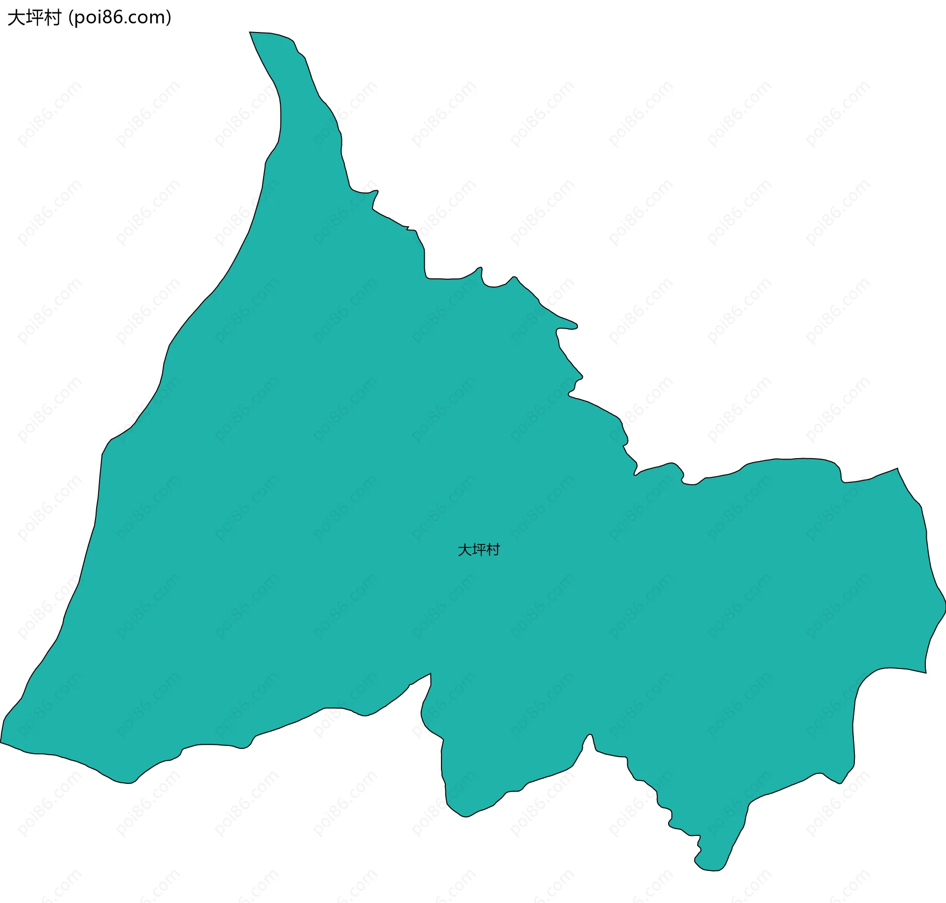 大坪村边界地图