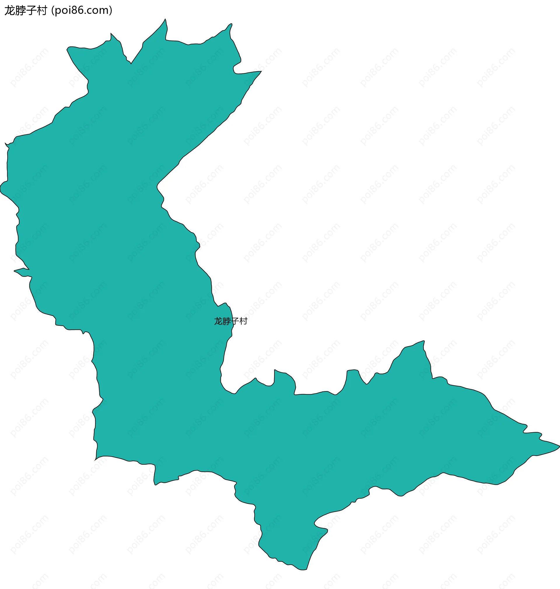 龙脖子村边界地图