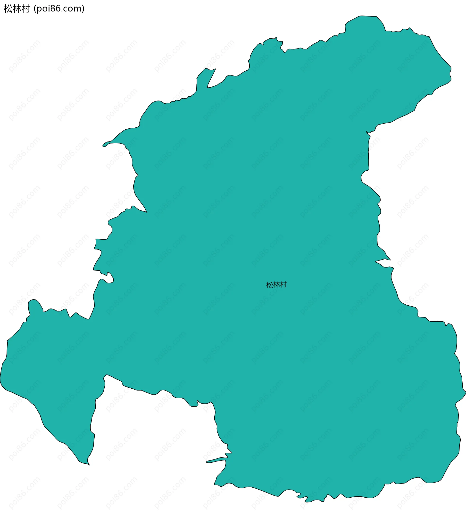 松林村边界地图