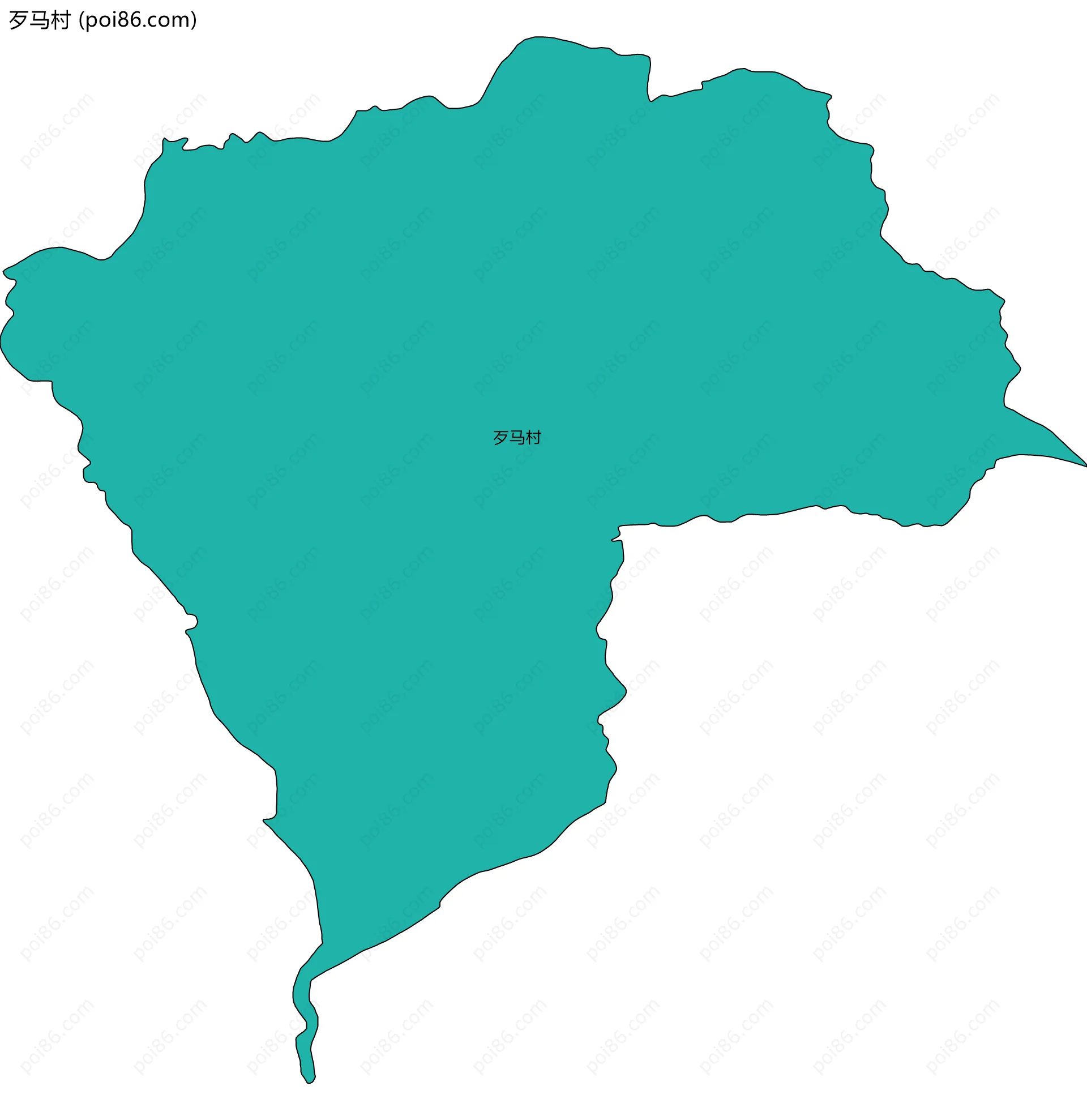 歹马村边界地图