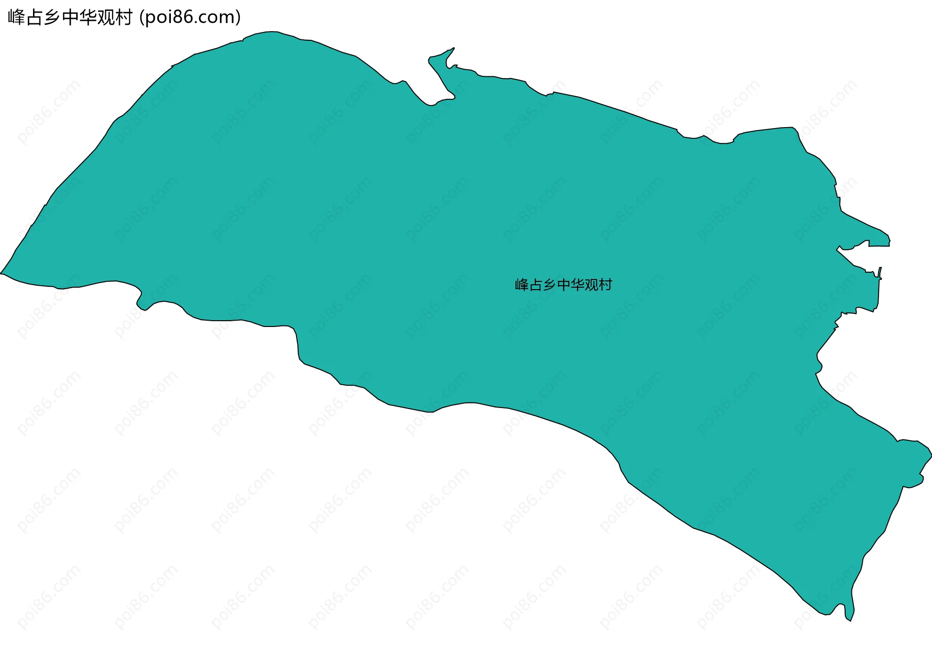 峰占乡中华观村边界地图