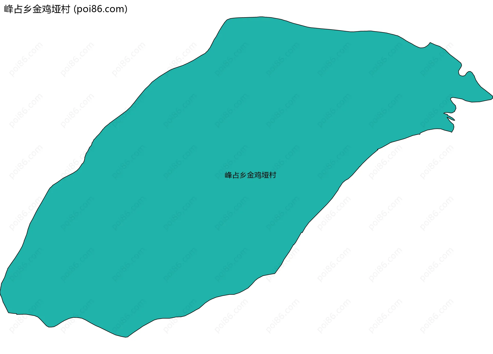 峰占乡金鸡垭村边界地图