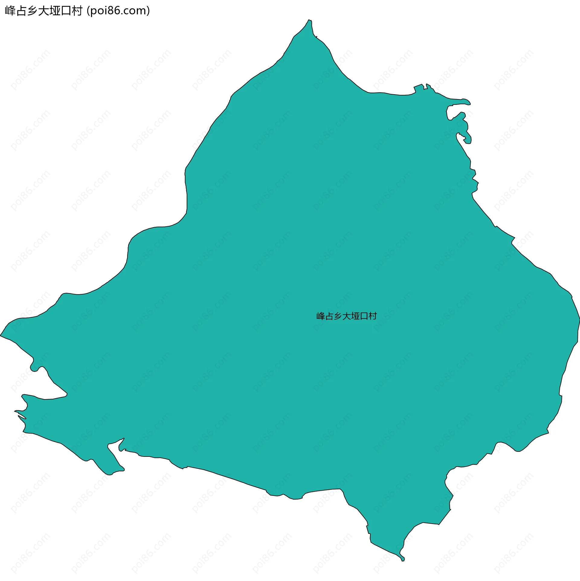 峰占乡大垭口村边界地图