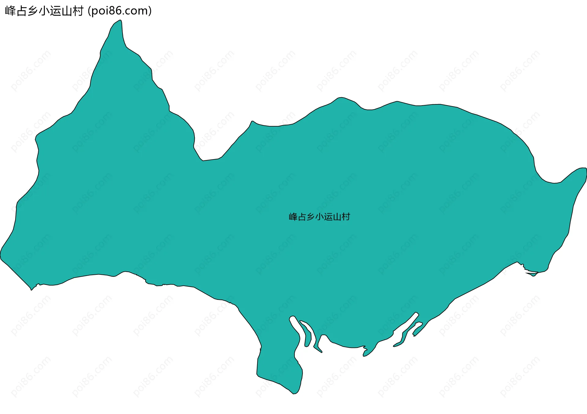 峰占乡小运山村边界地图