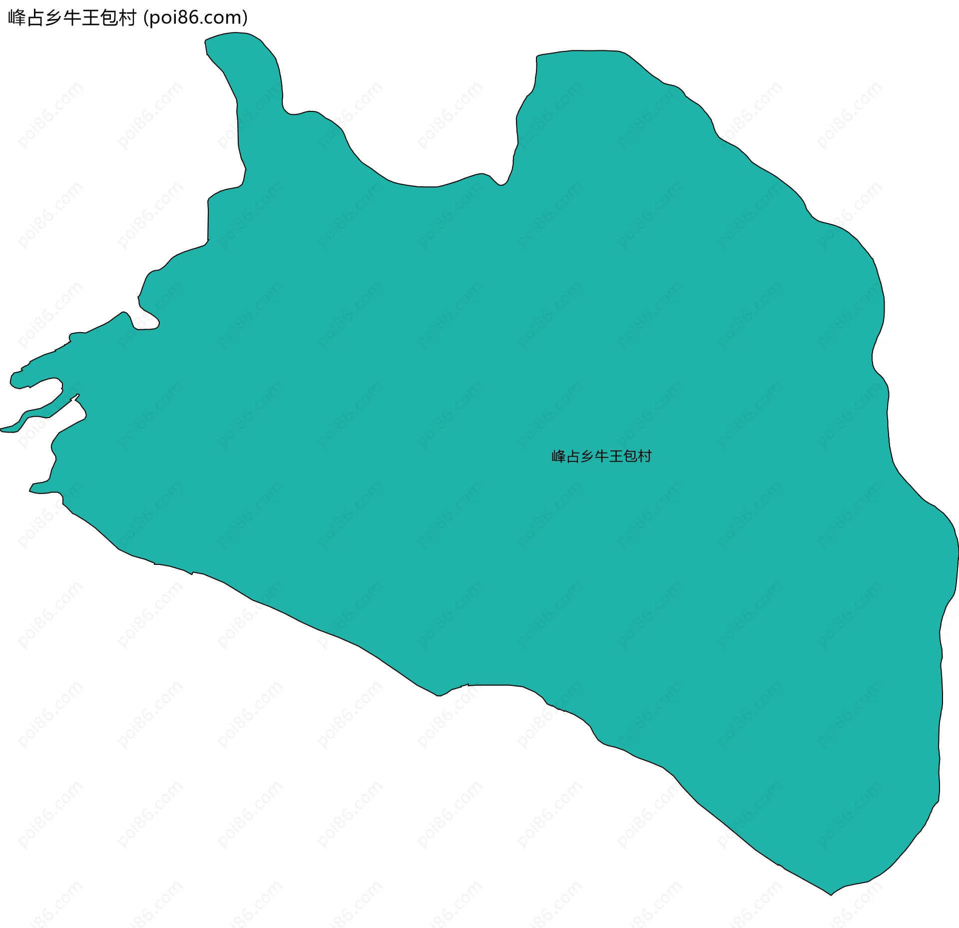 峰占乡牛王包村边界地图