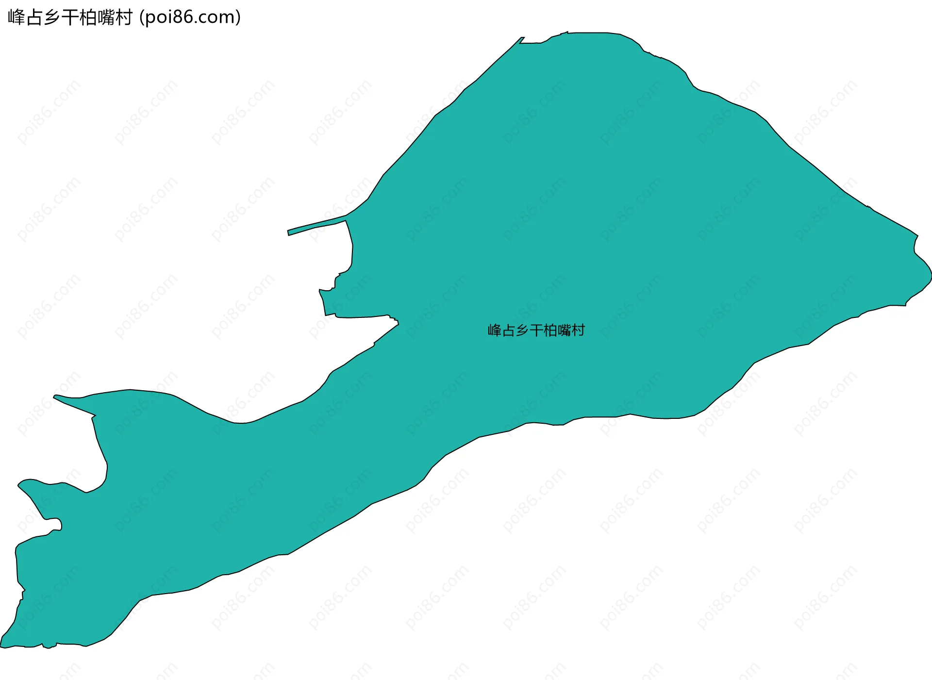 峰占乡干柏嘴村边界地图