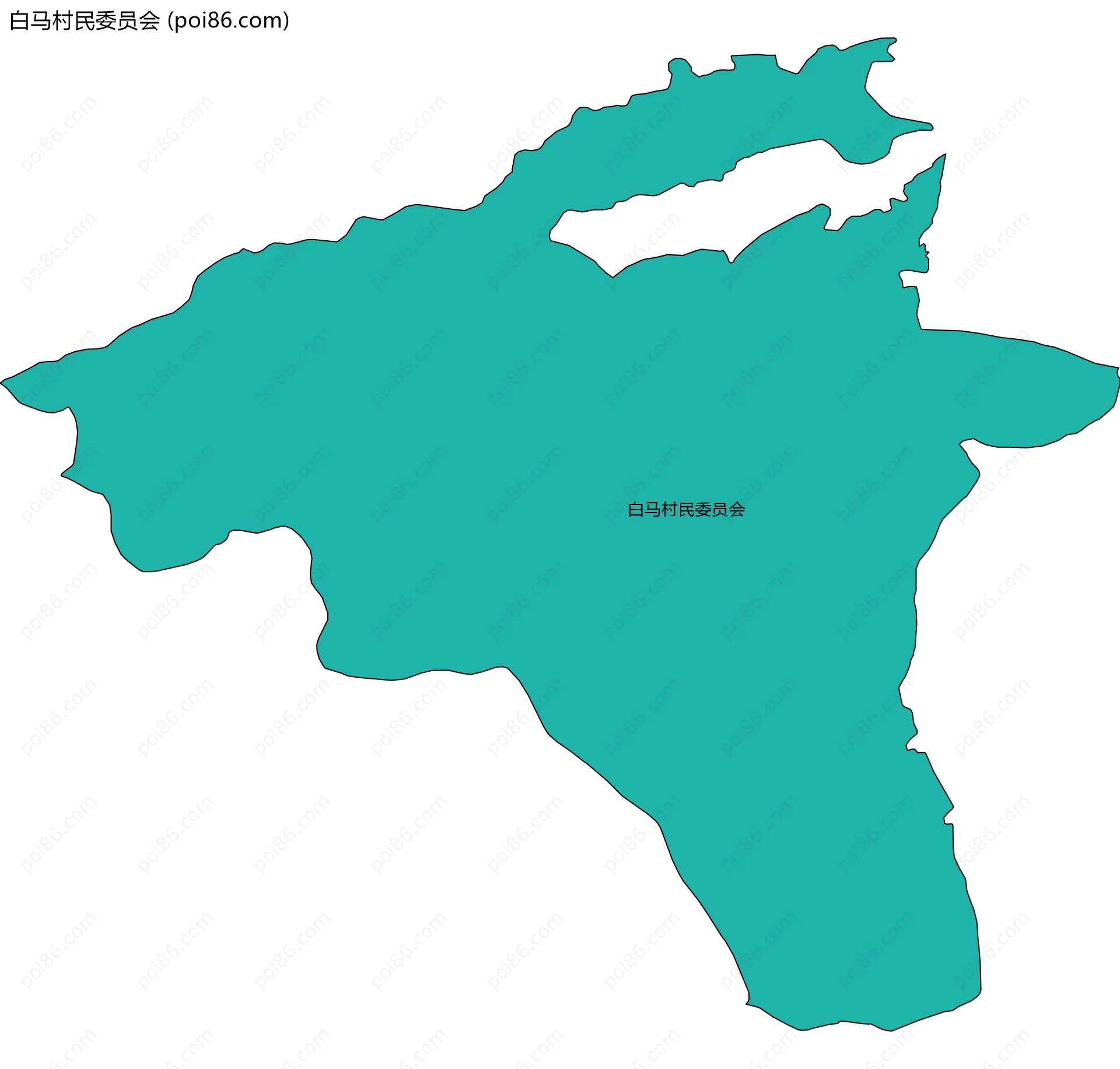 白马村民委员会边界地图