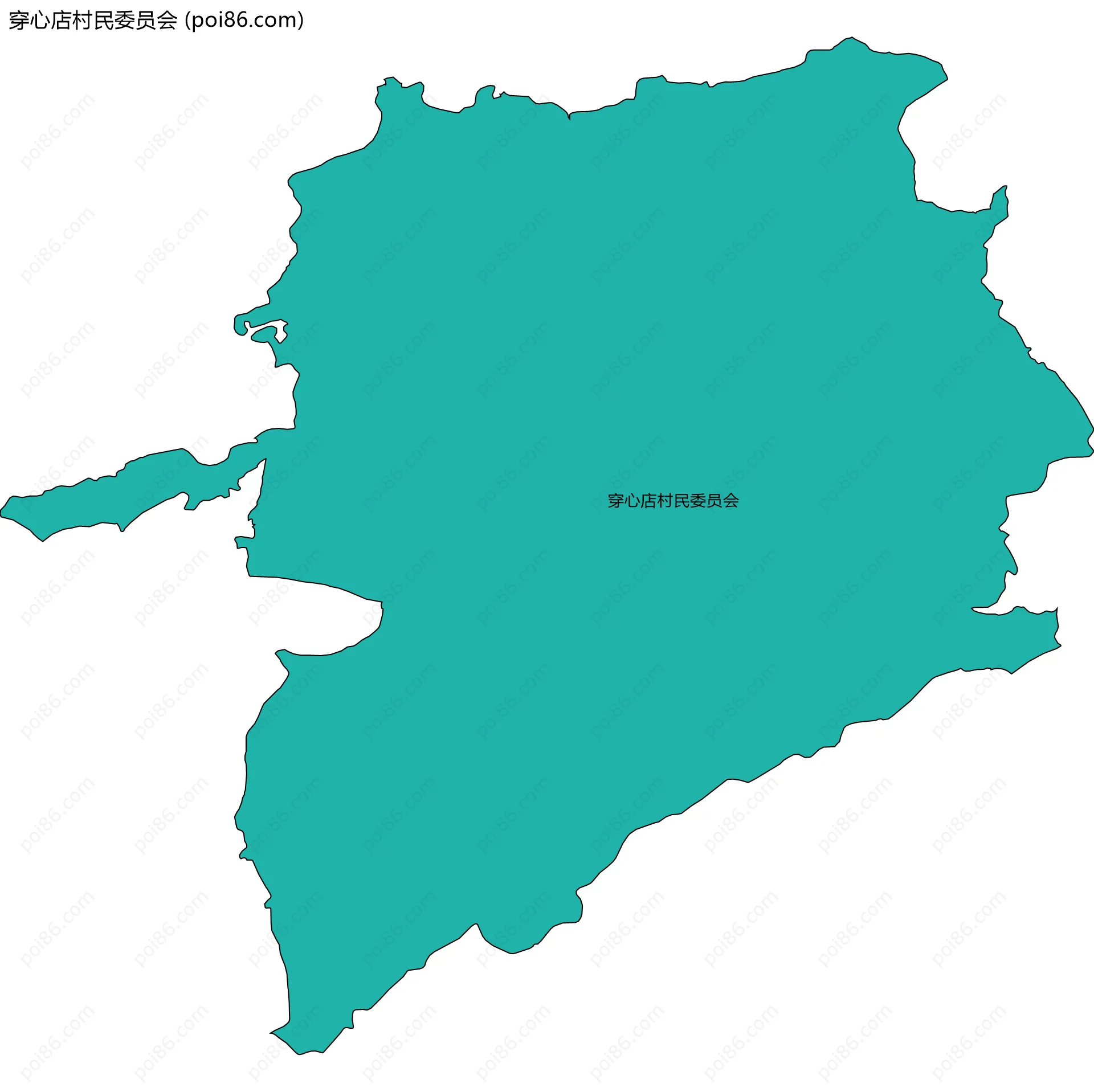 穿心店村民委员会边界地图