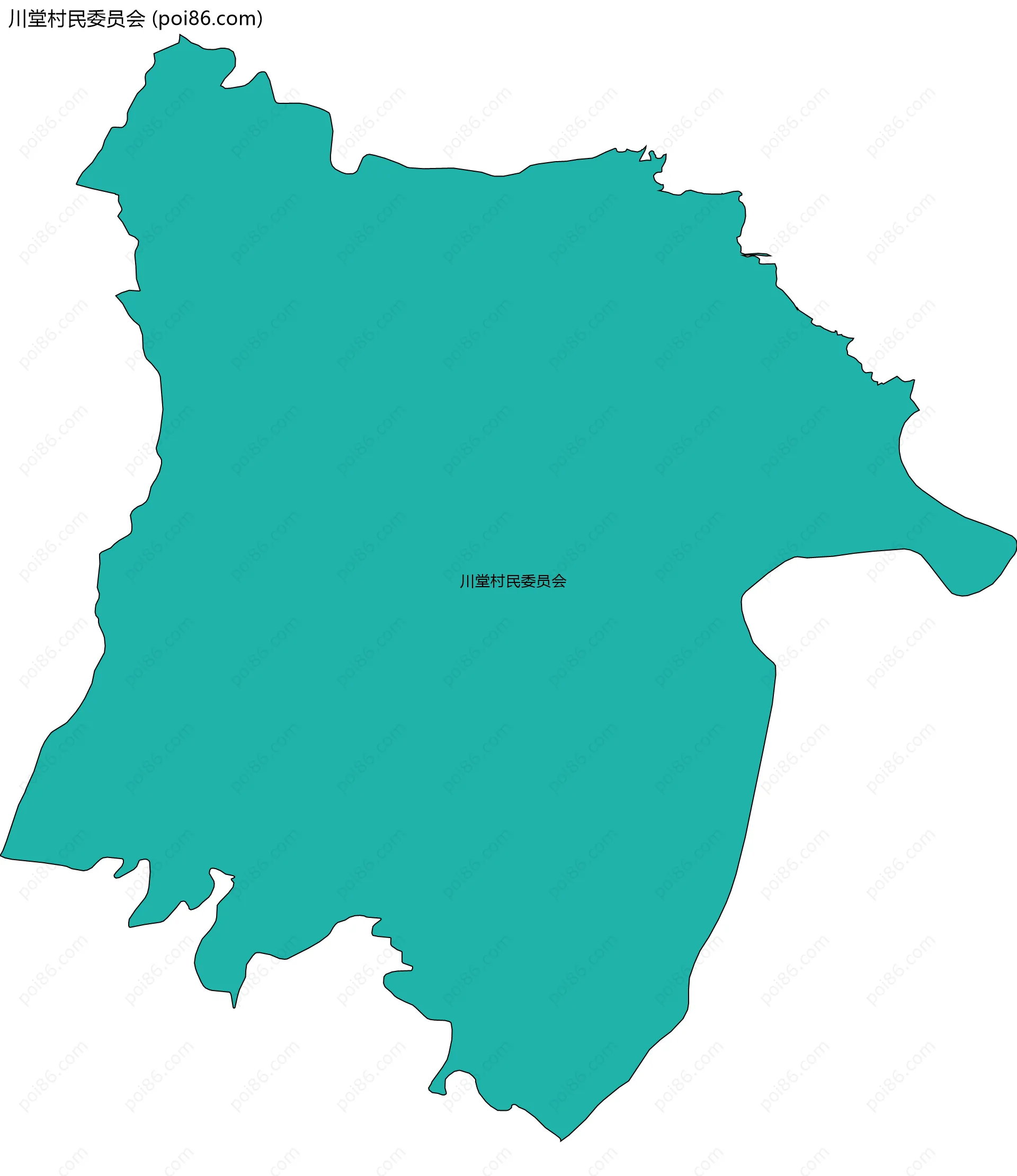 川堂村民委员会边界地图