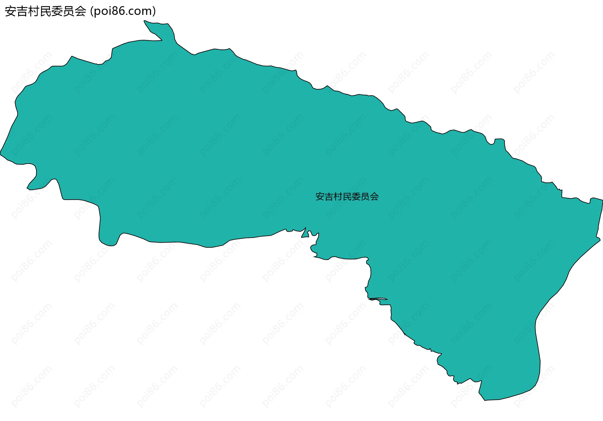 安吉村民委员会边界地图