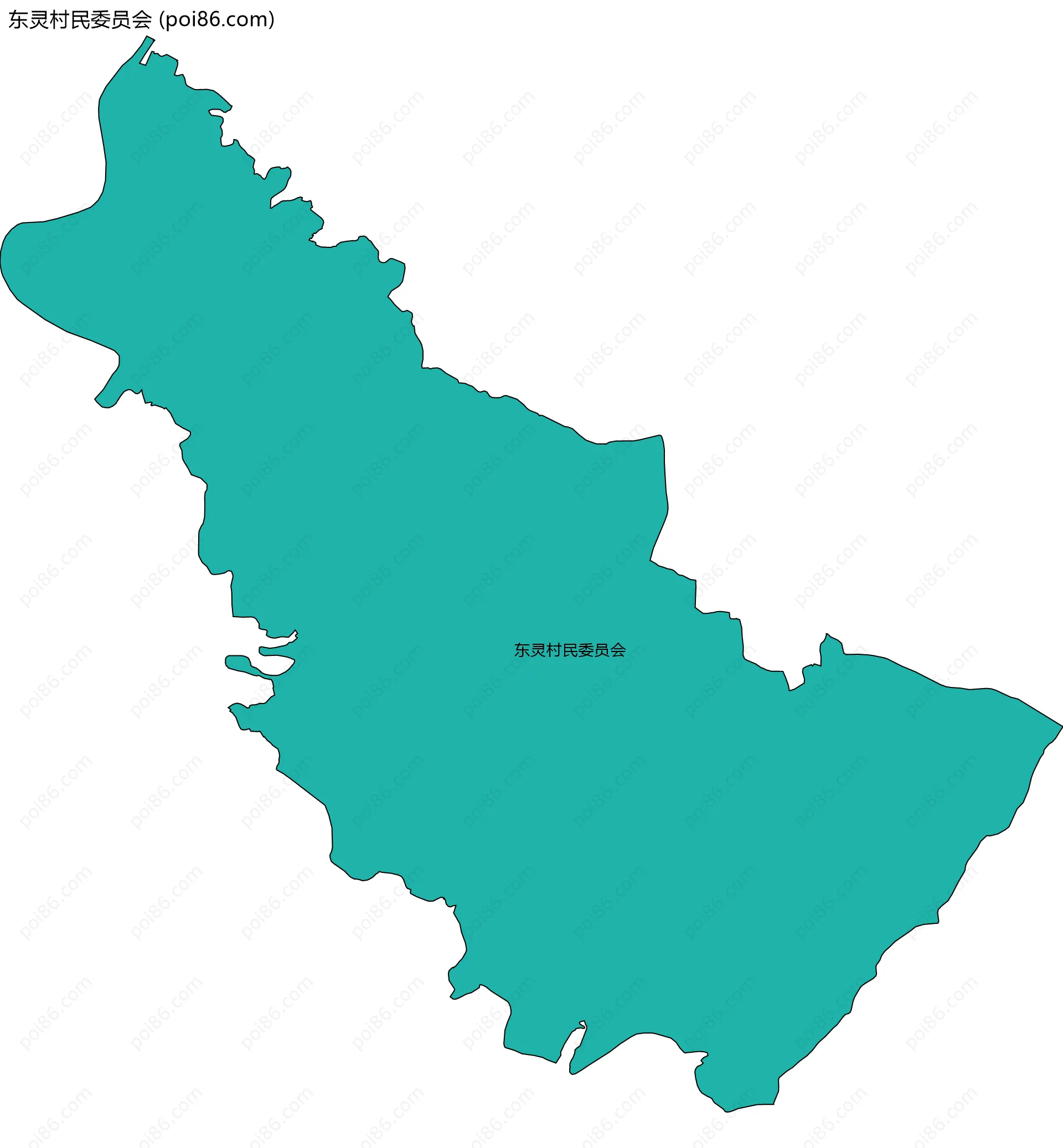 东灵村民委员会边界地图
