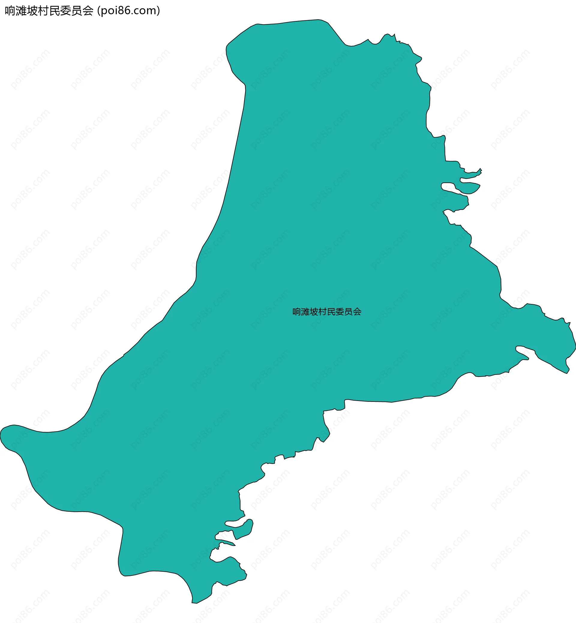 响滩坡村民委员会边界地图