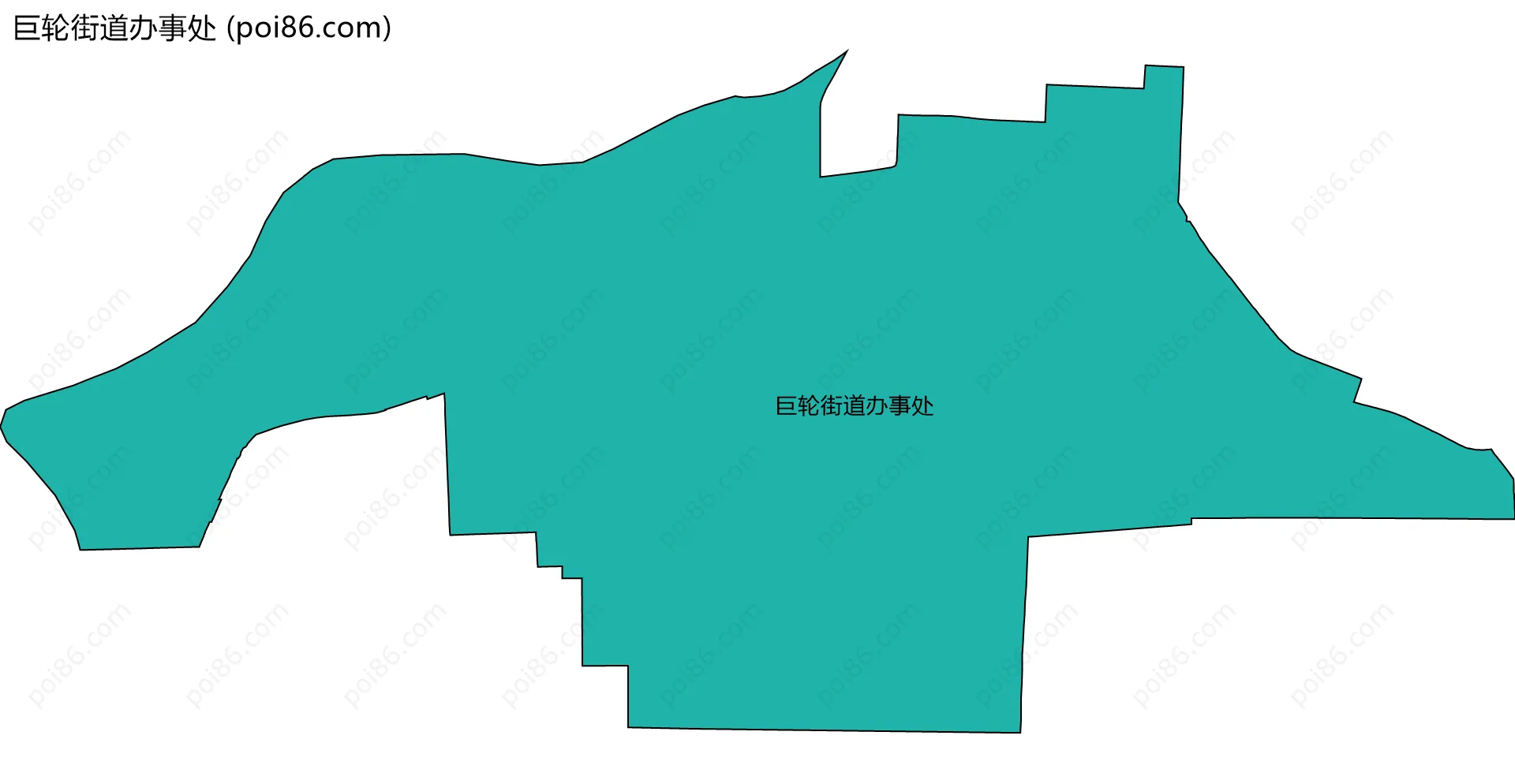 巨轮街道办事处边界地图