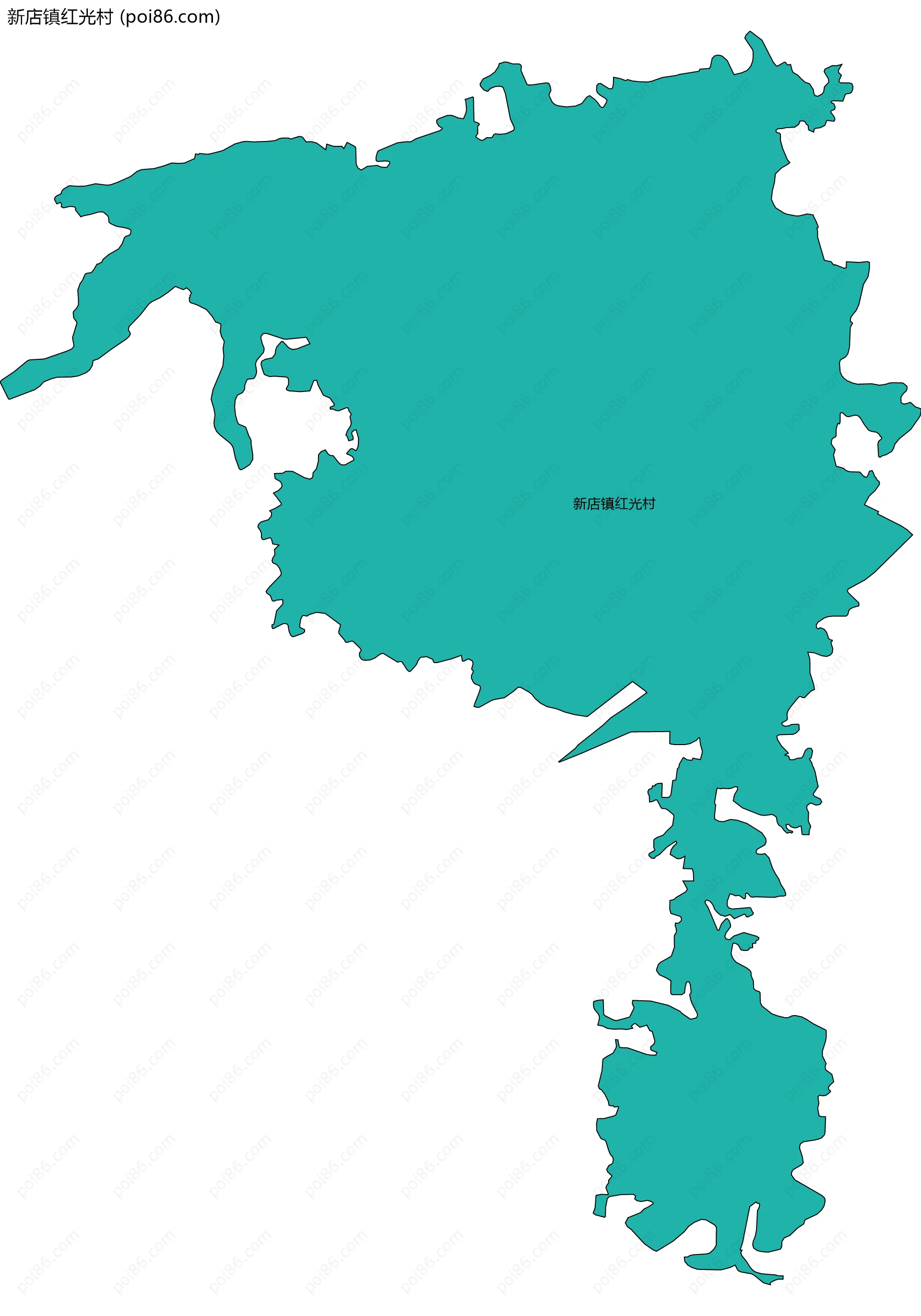 新店镇红光村边界地图