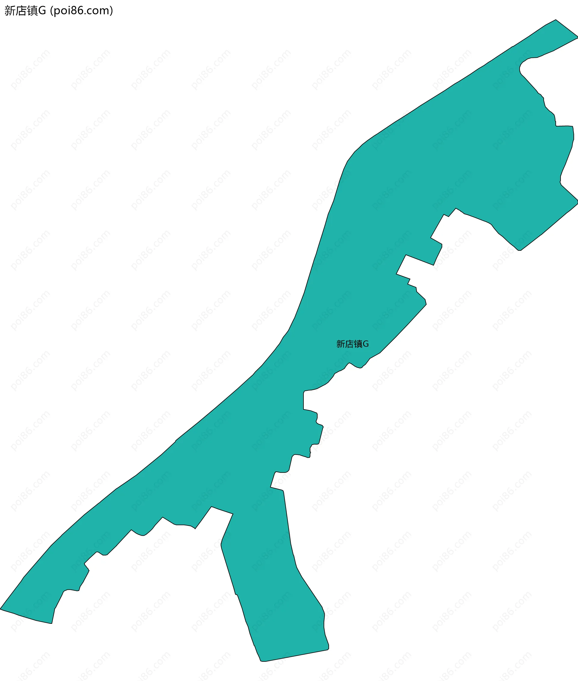 新店镇G边界地图