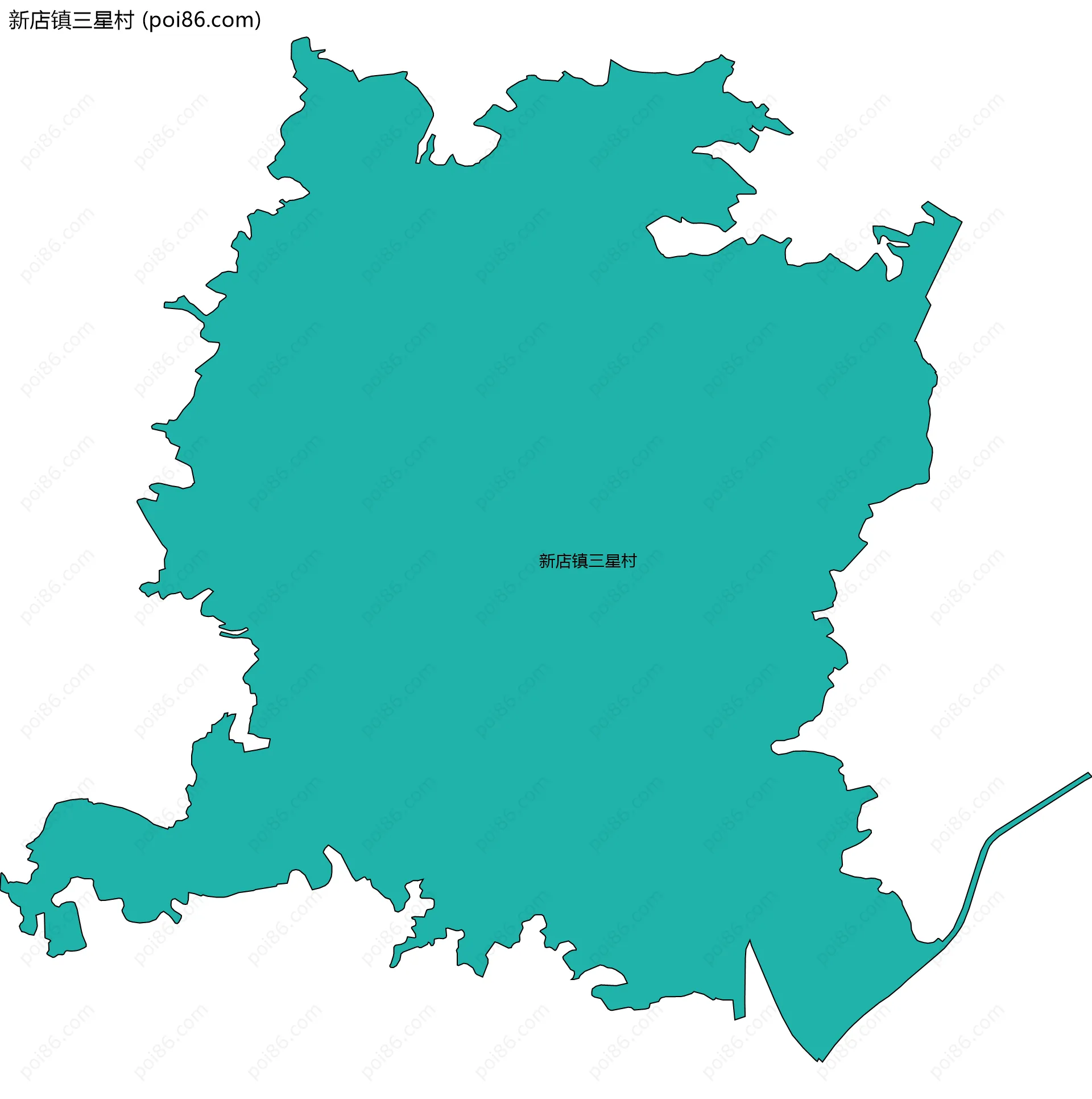 新店镇三星村边界地图