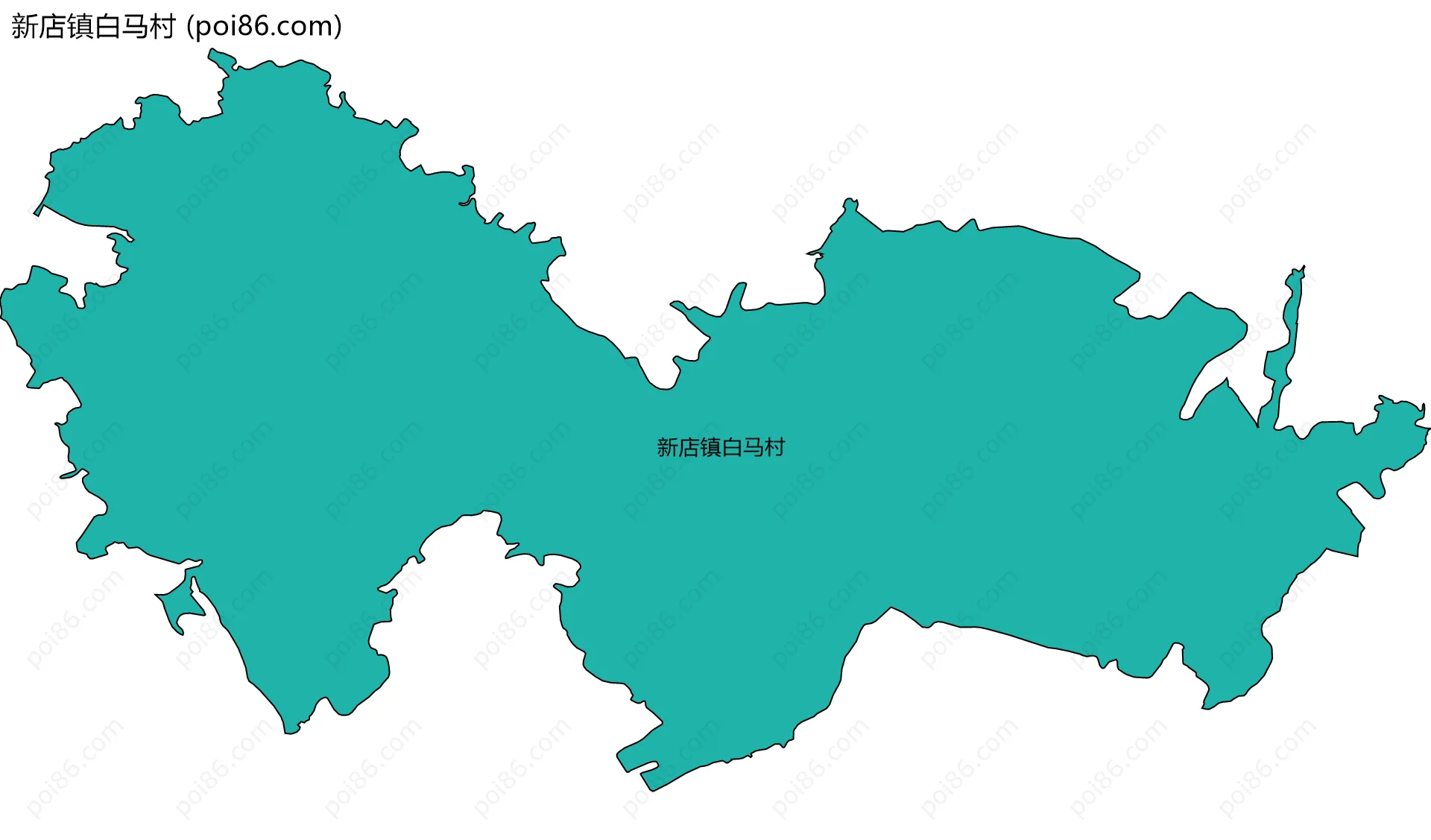 新店镇白马村边界地图