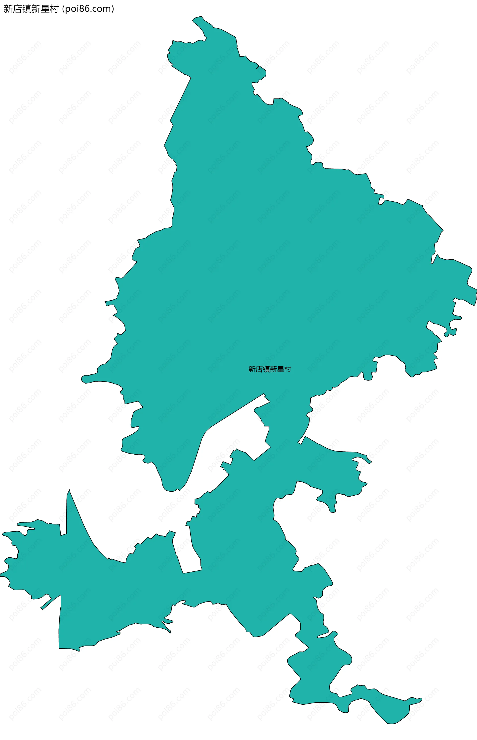 新店镇新星村边界地图