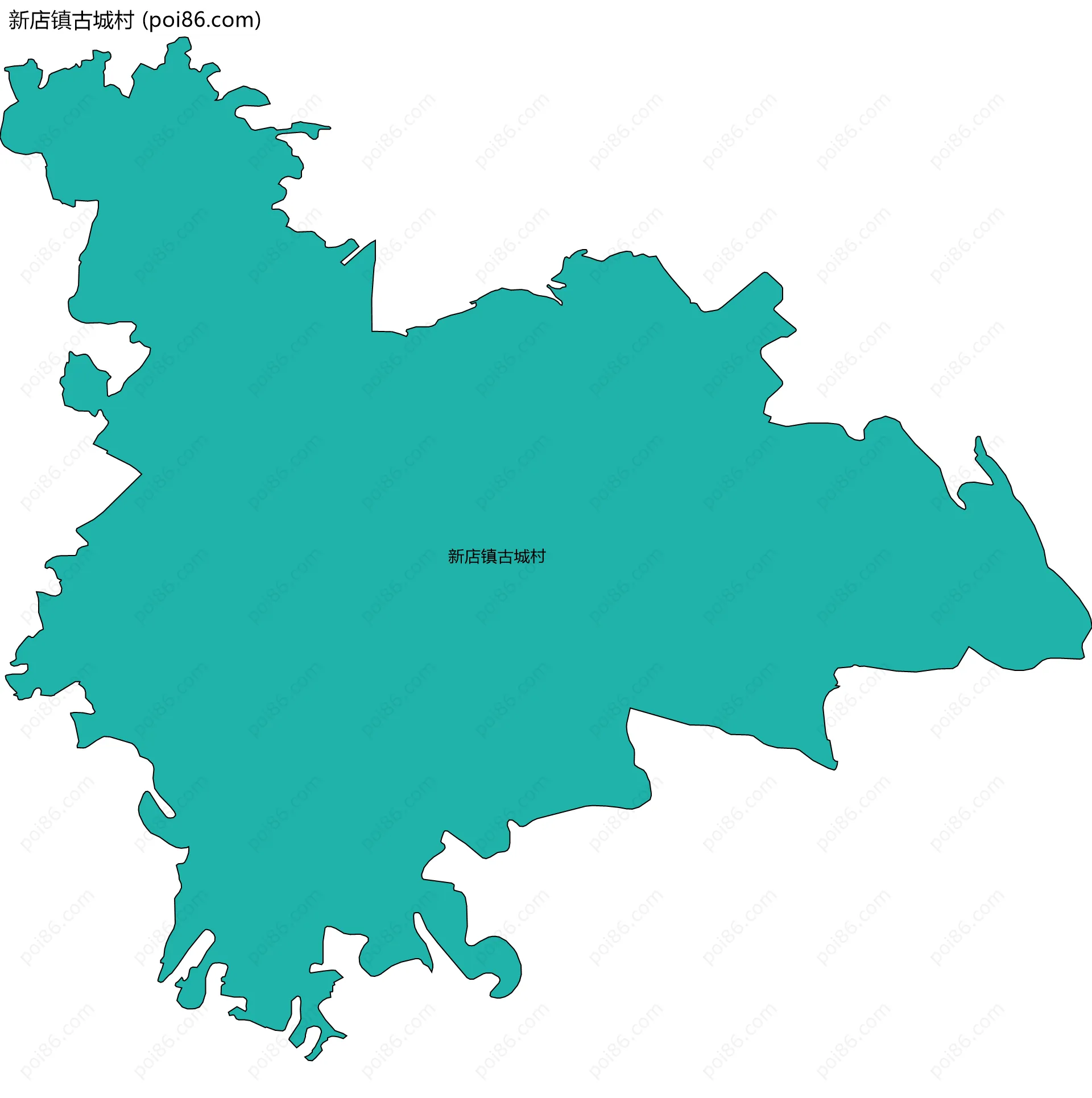 新店镇古城村边界地图