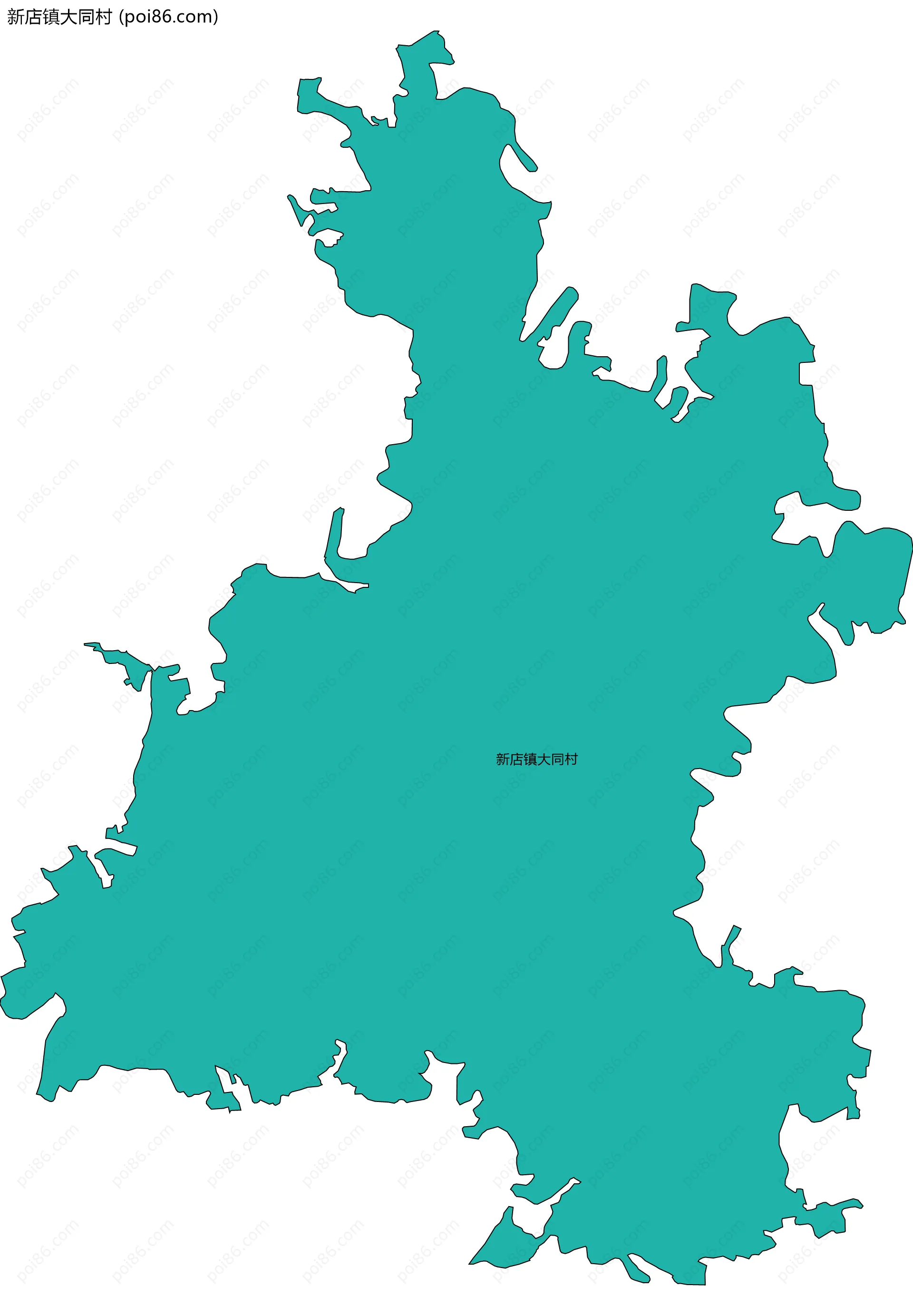 新店镇大同村边界地图