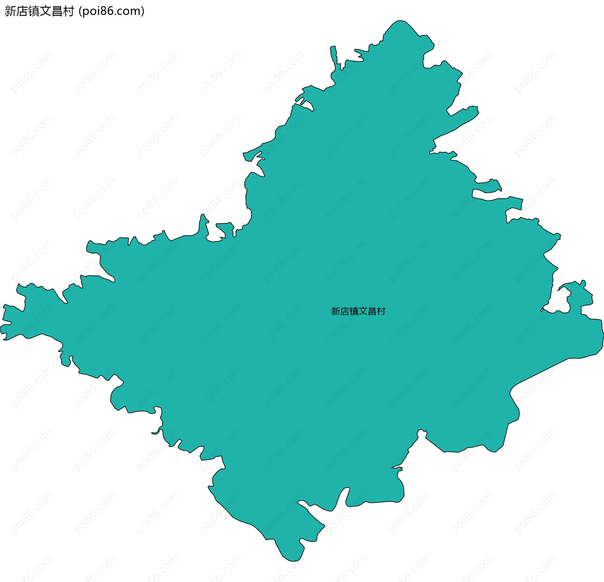 新店镇文昌村边界地图