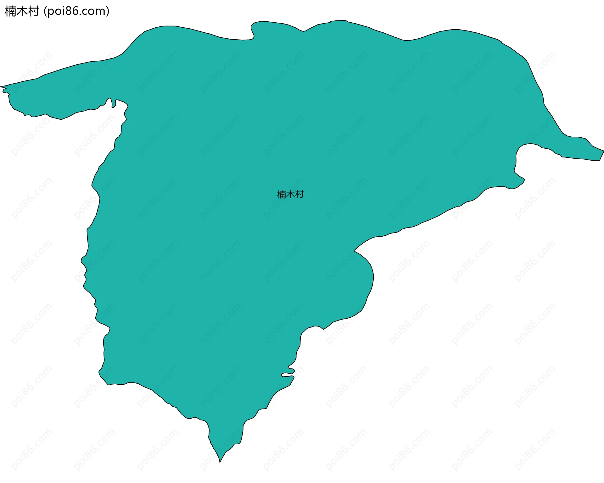 楠木村边界地图