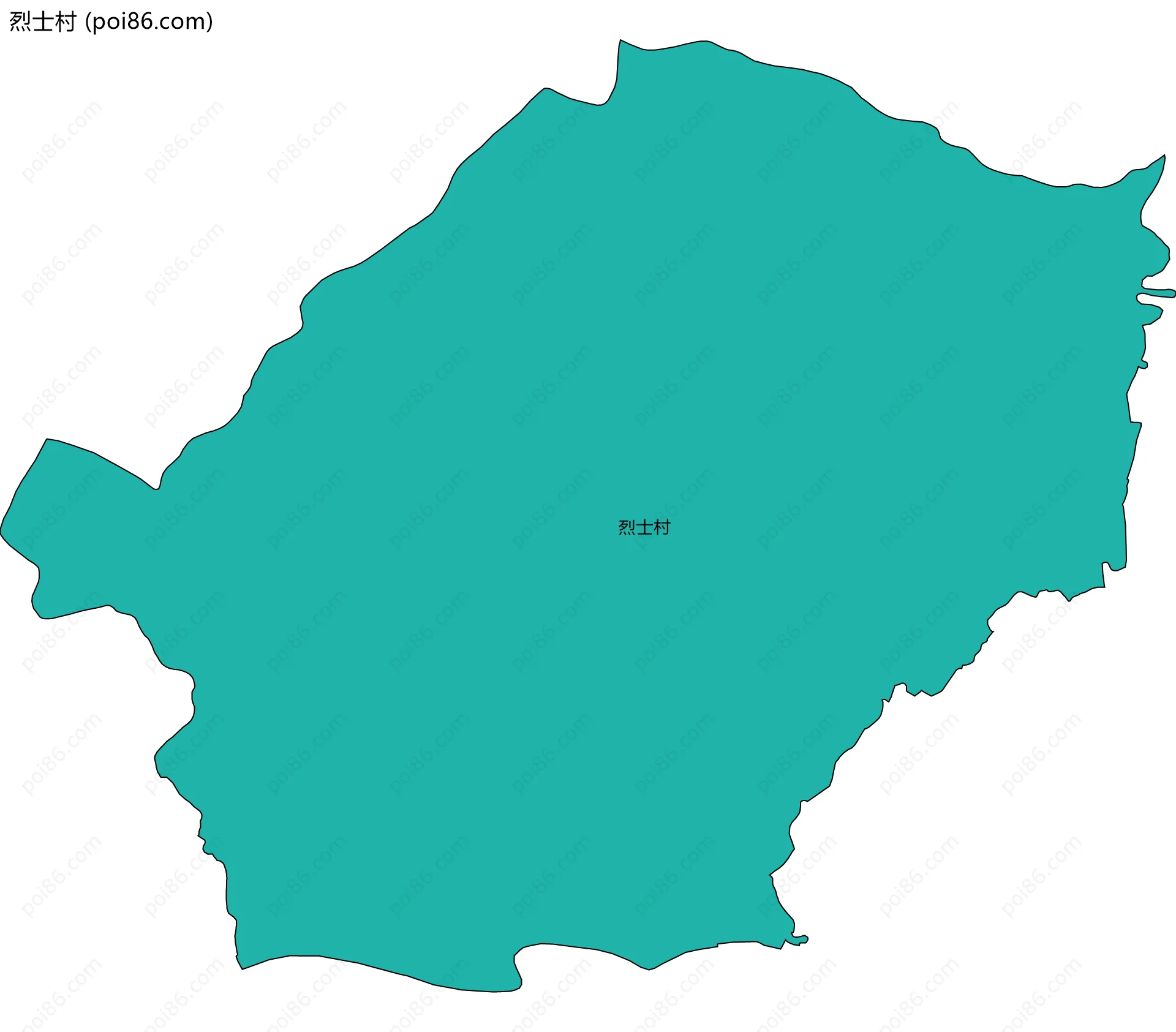 烈士村边界地图