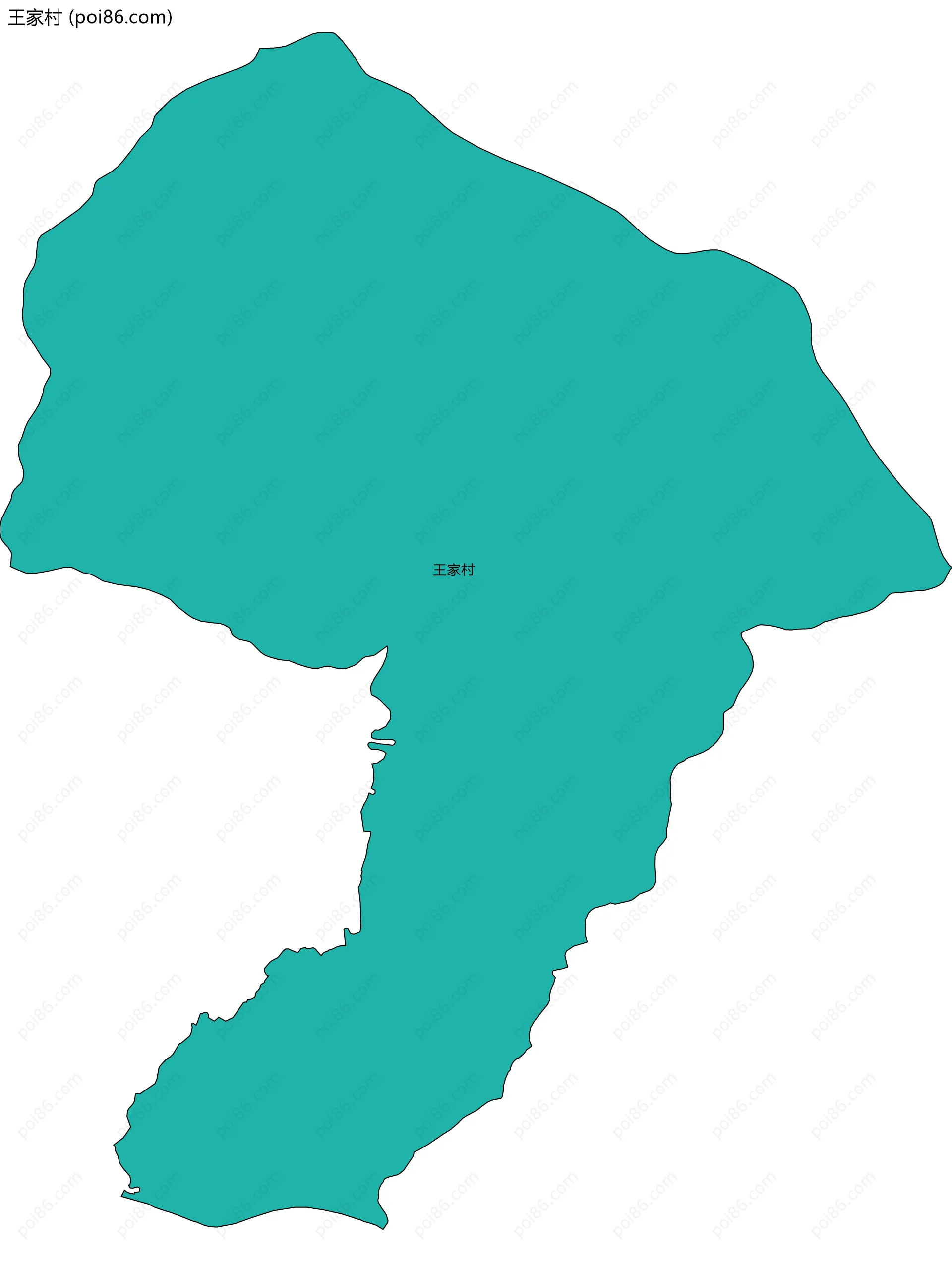 王家村边界地图