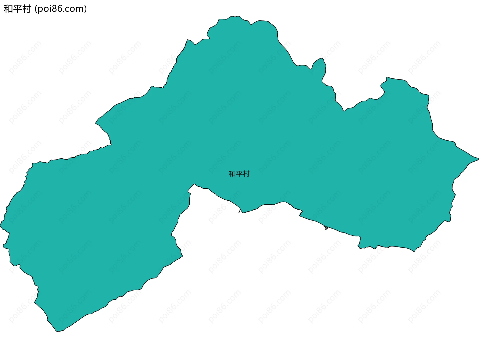 和平村边界地图