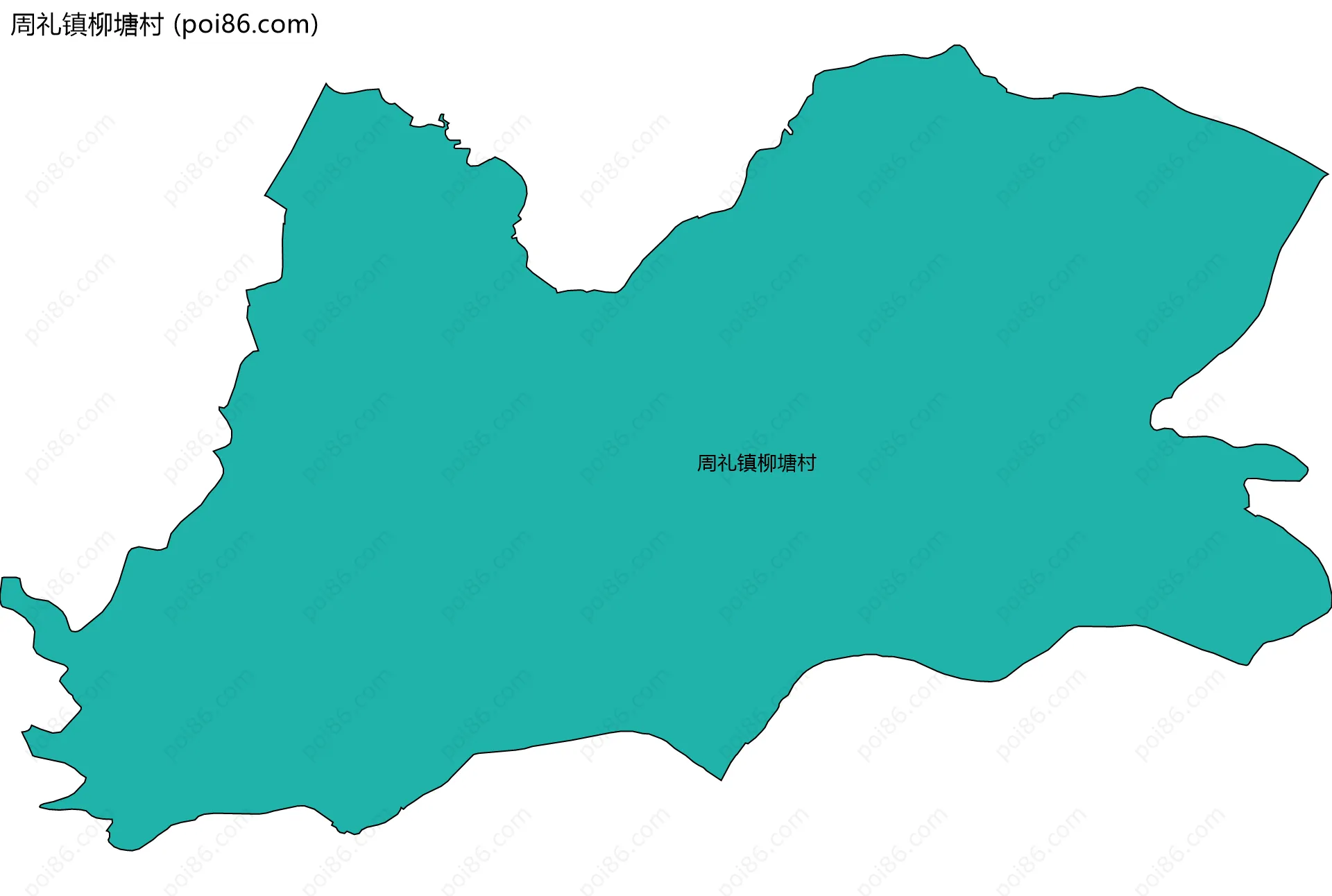 周礼镇柳塘村边界地图