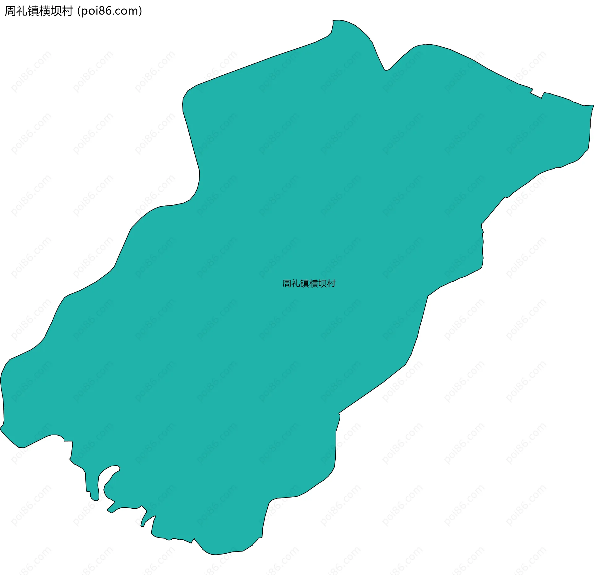 周礼镇横坝村边界地图