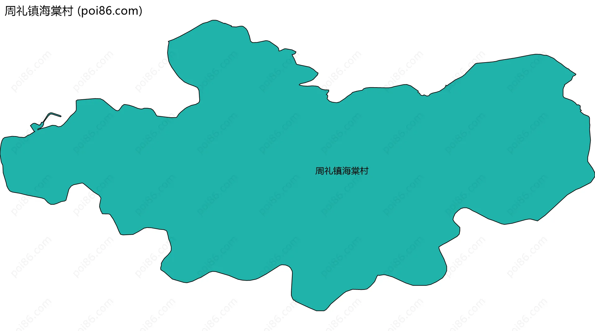 周礼镇海棠村边界地图