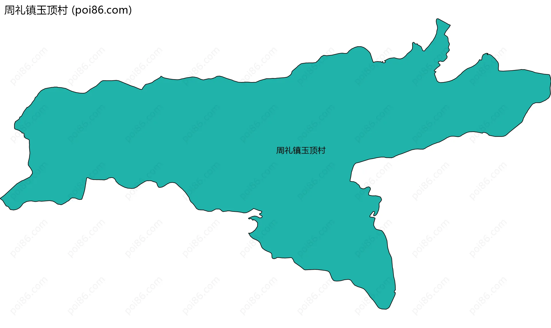 周礼镇玉顶村边界地图