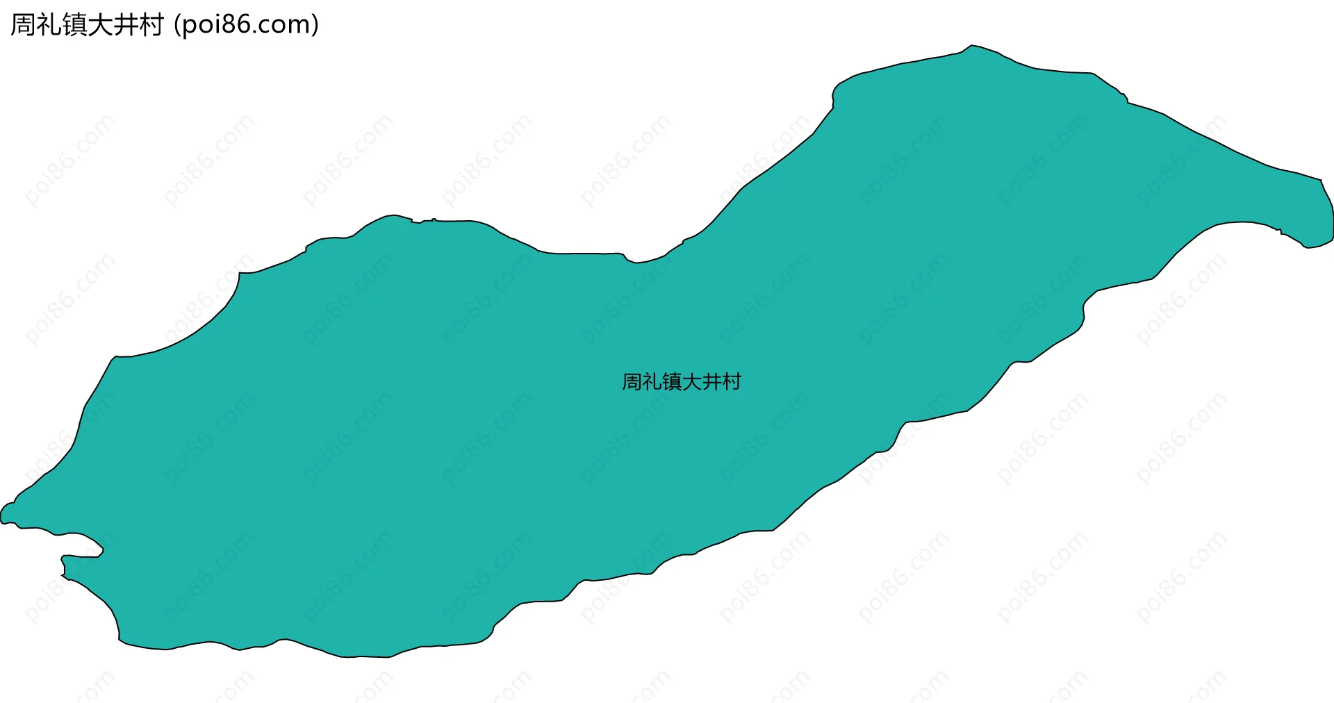 周礼镇大井村边界地图