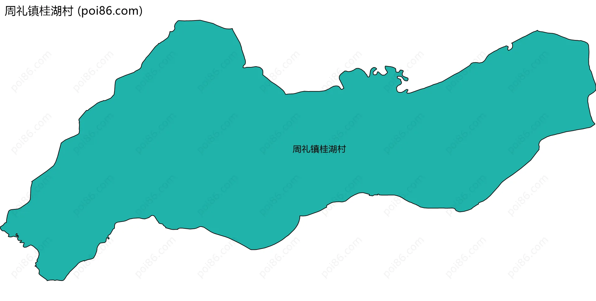 周礼镇桂湖村边界地图