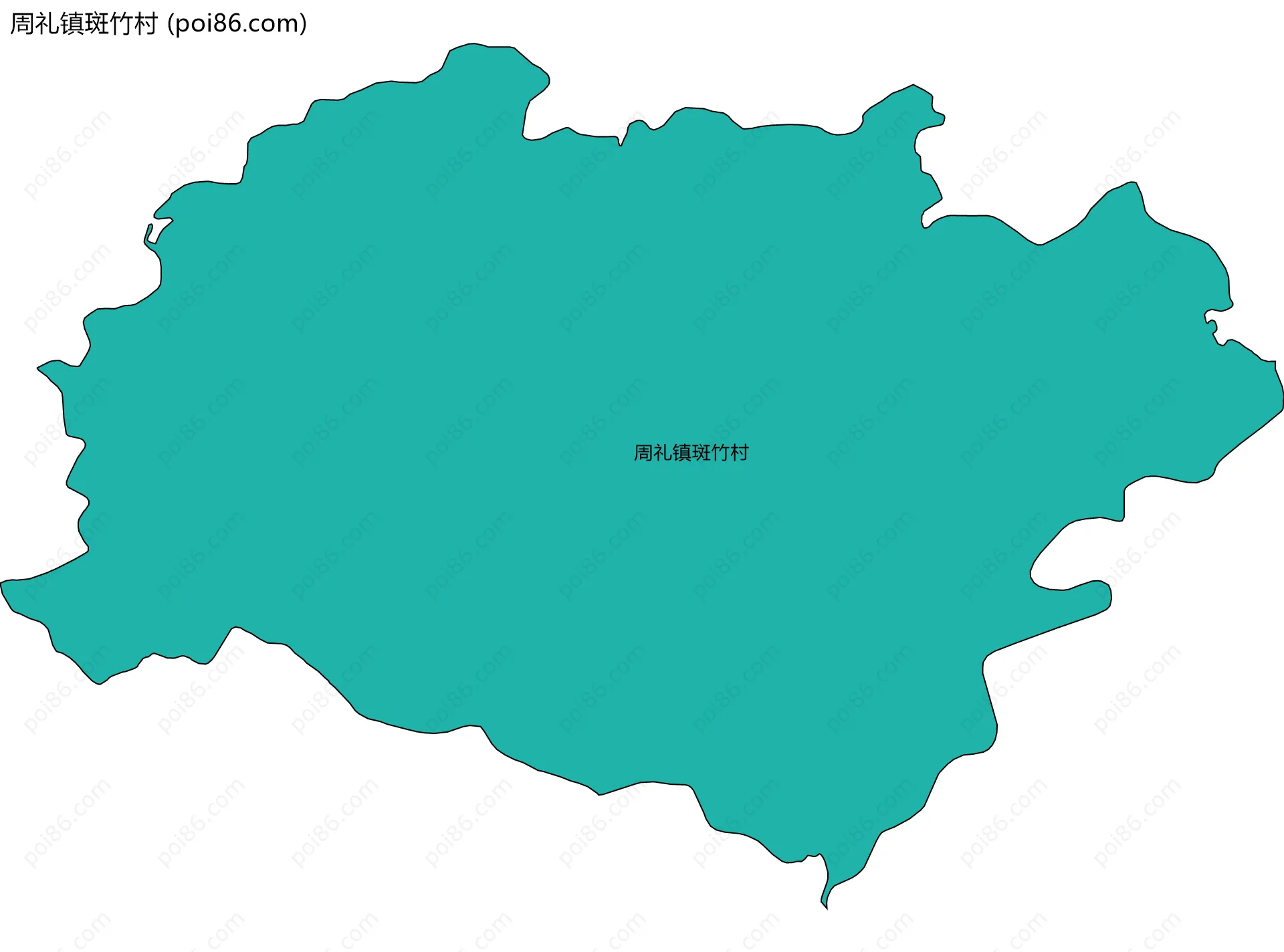 周礼镇斑竹村边界地图