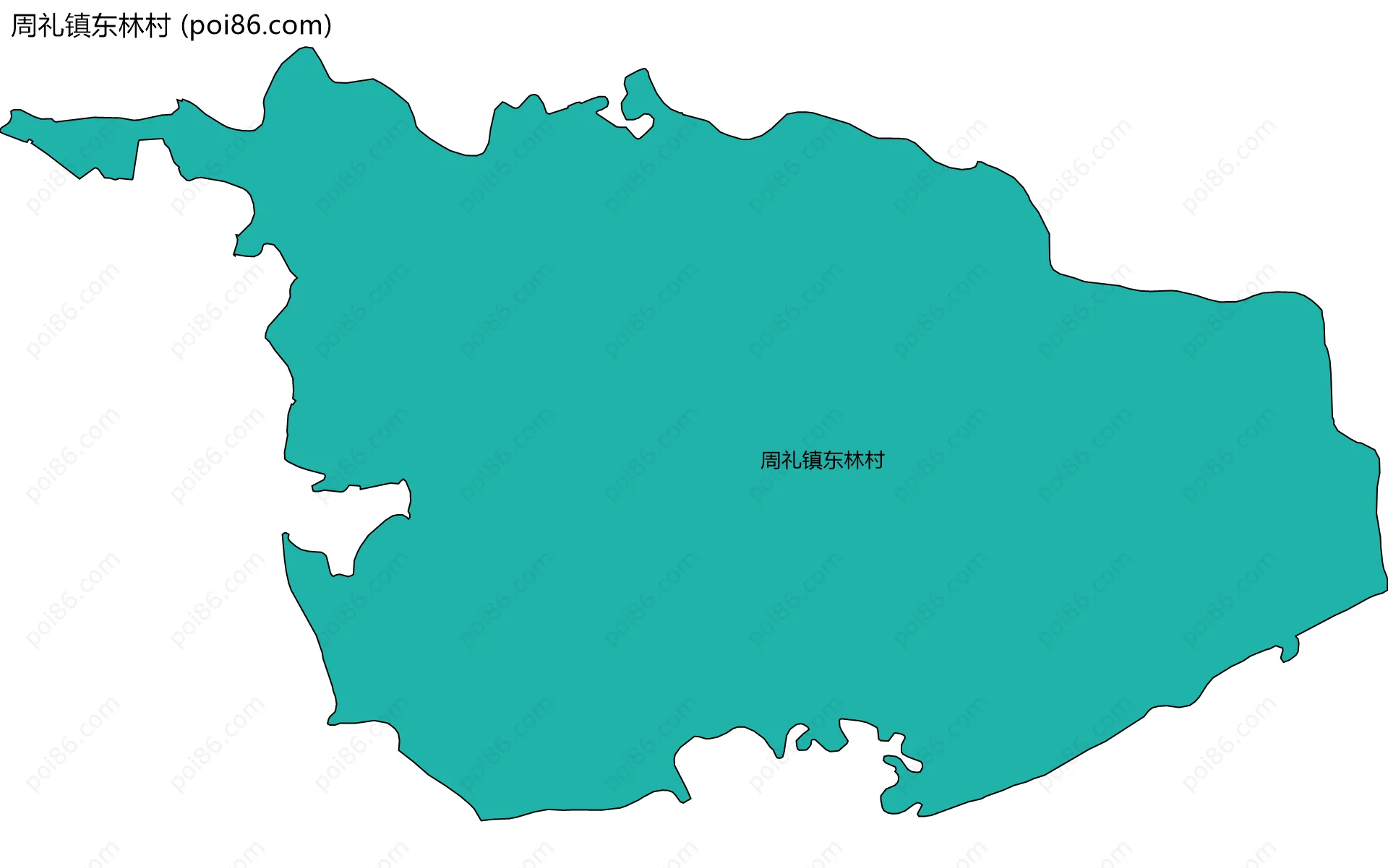 周礼镇东林村边界地图