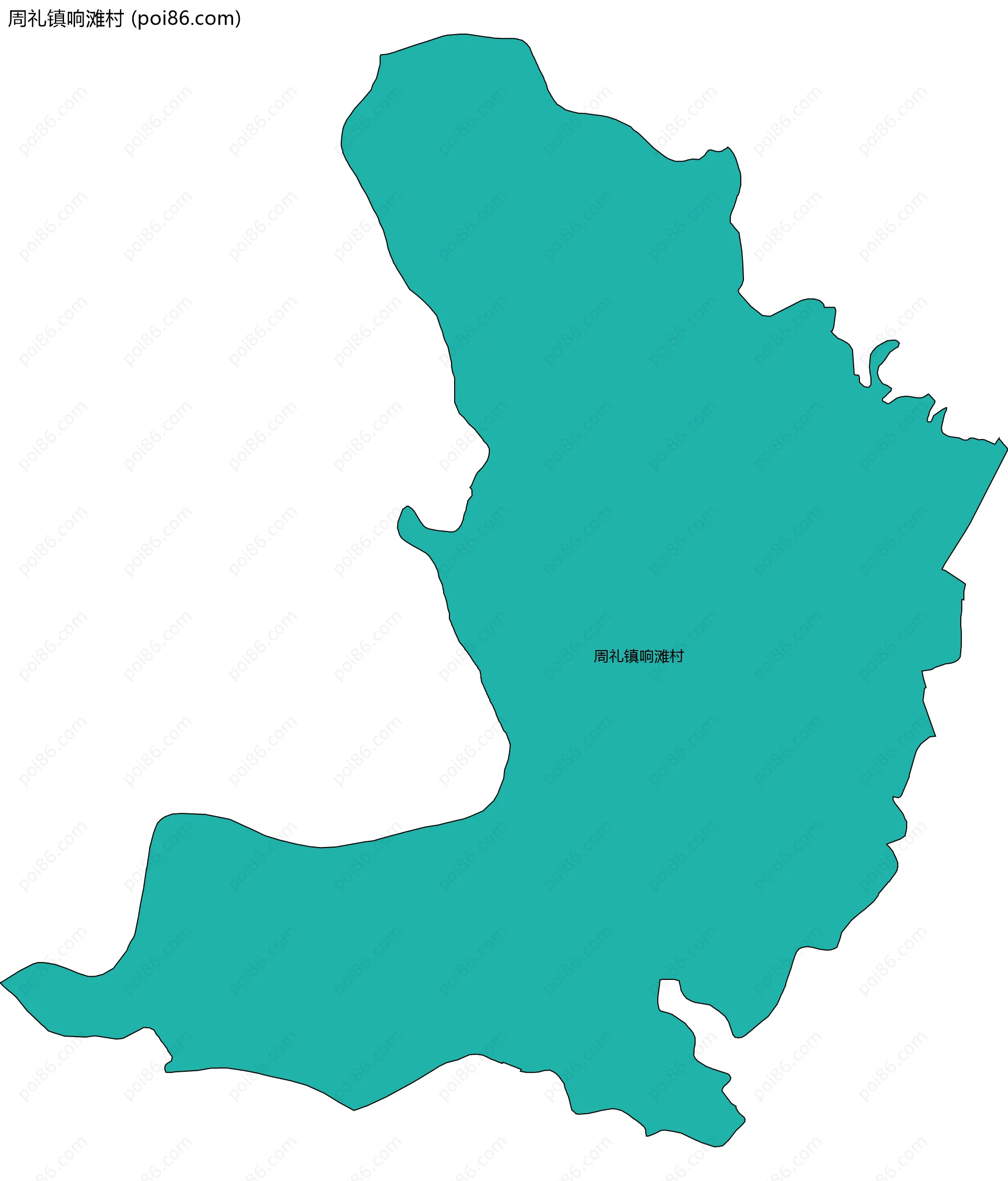 周礼镇响滩村边界地图