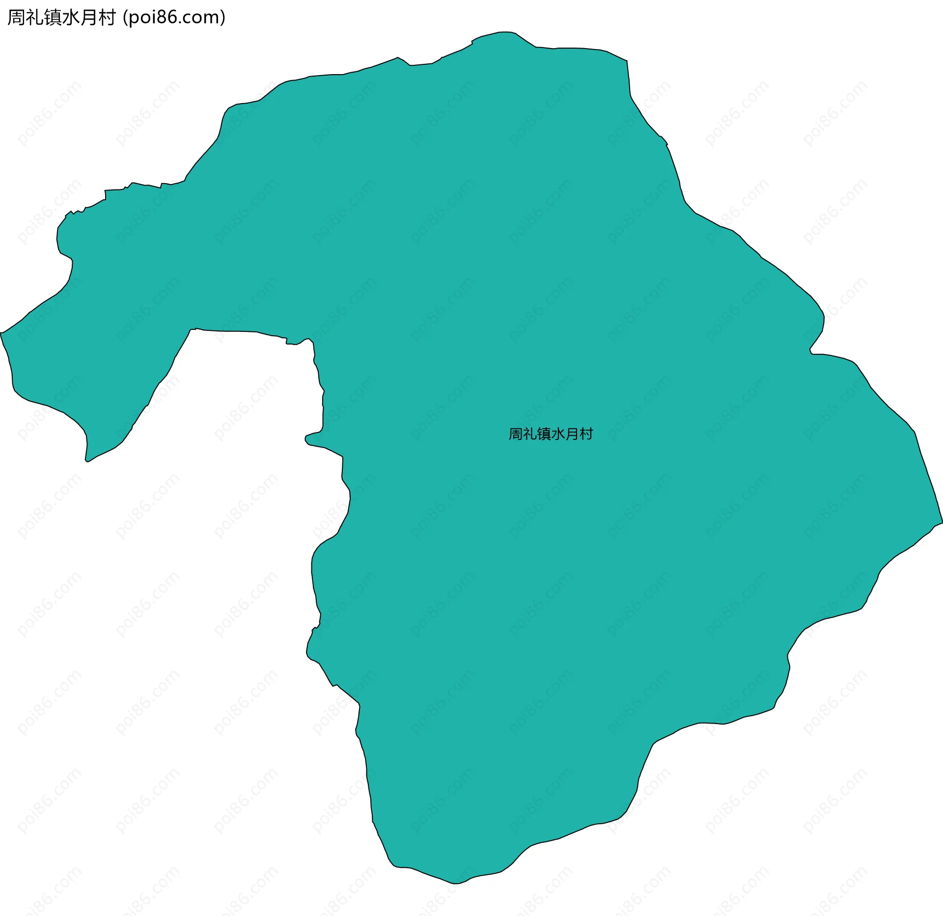 周礼镇水月村边界地图