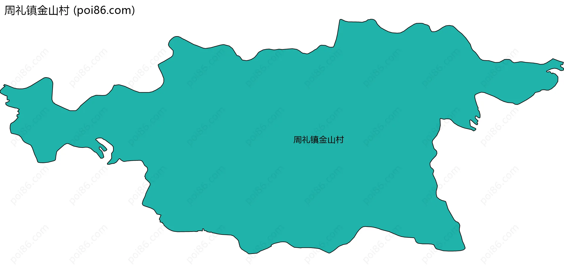 周礼镇金山村边界地图