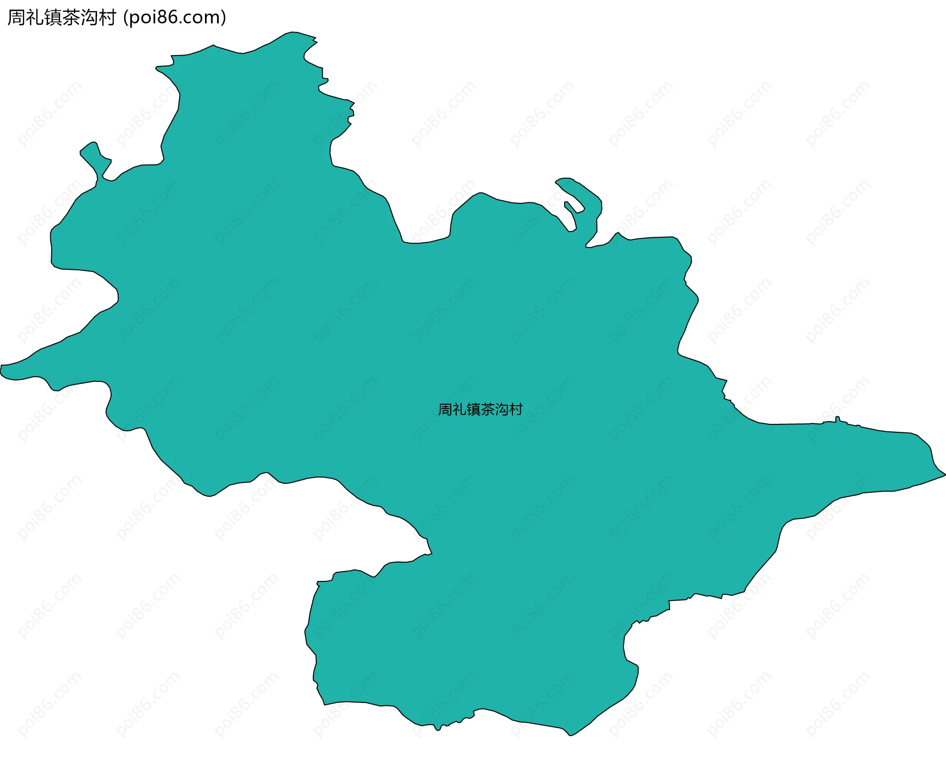 周礼镇茶沟村边界地图