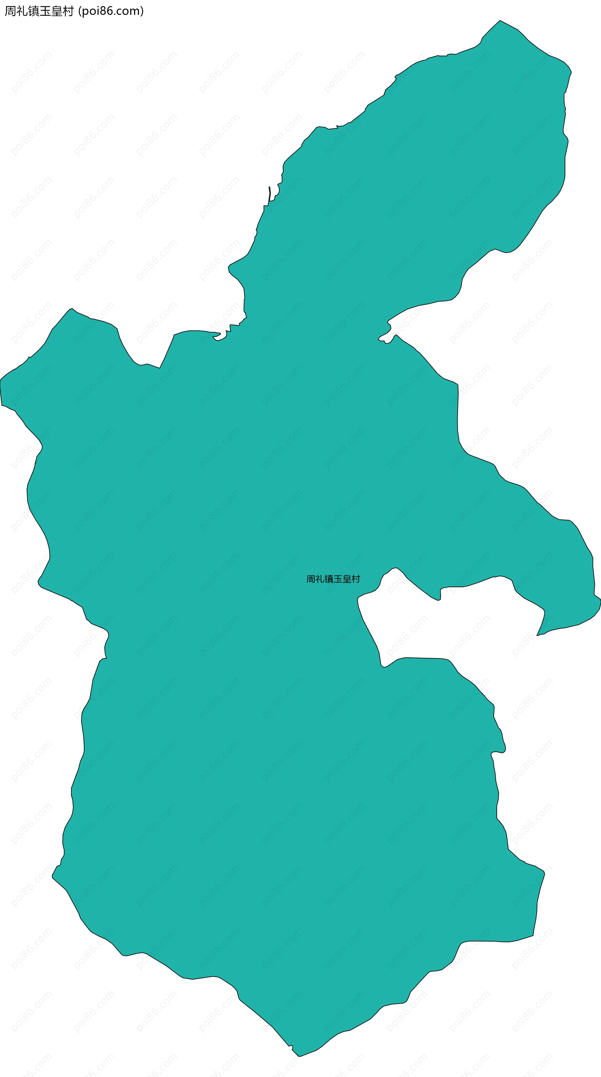 周礼镇玉皇村边界地图