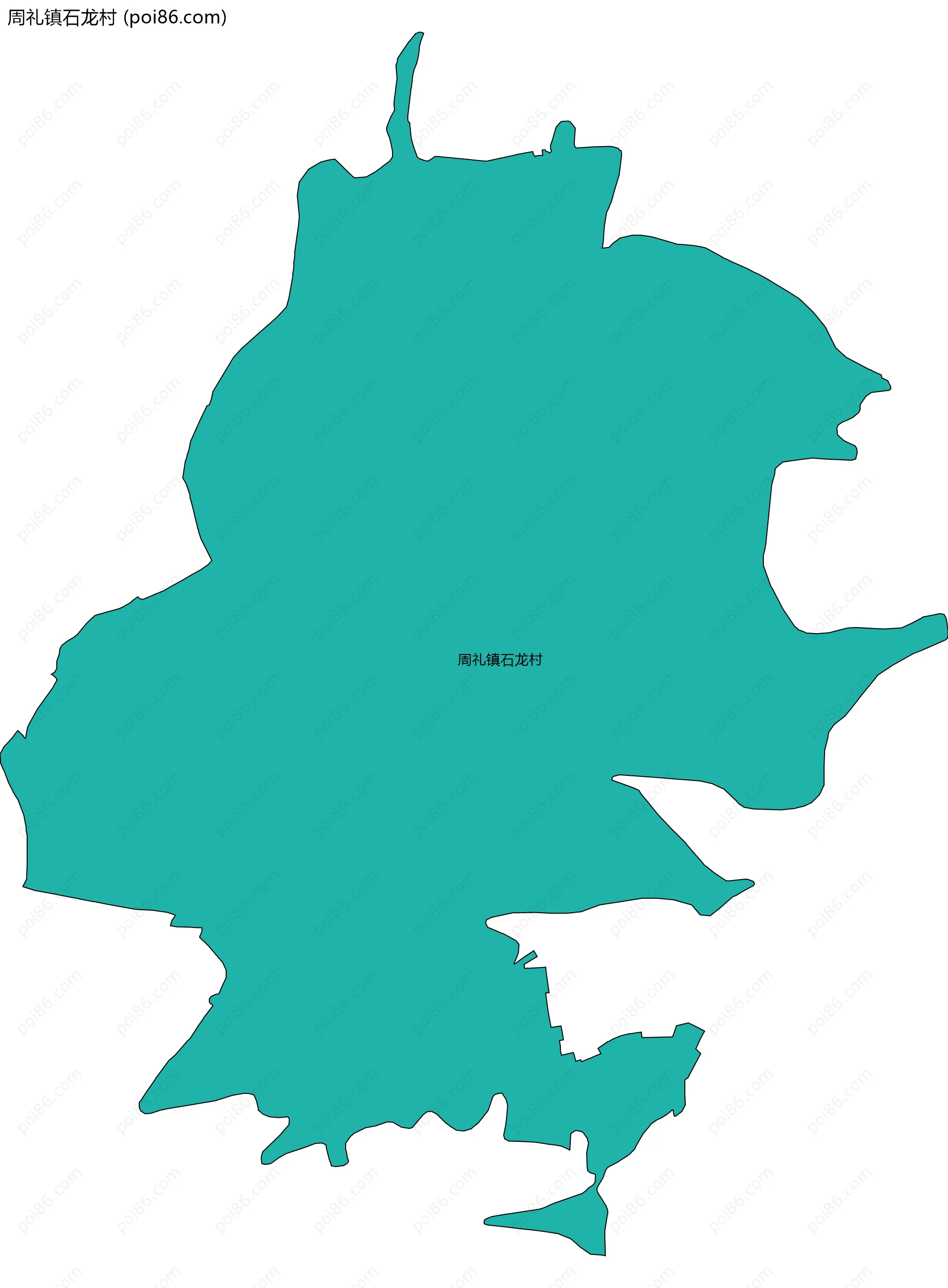 周礼镇石龙村边界地图