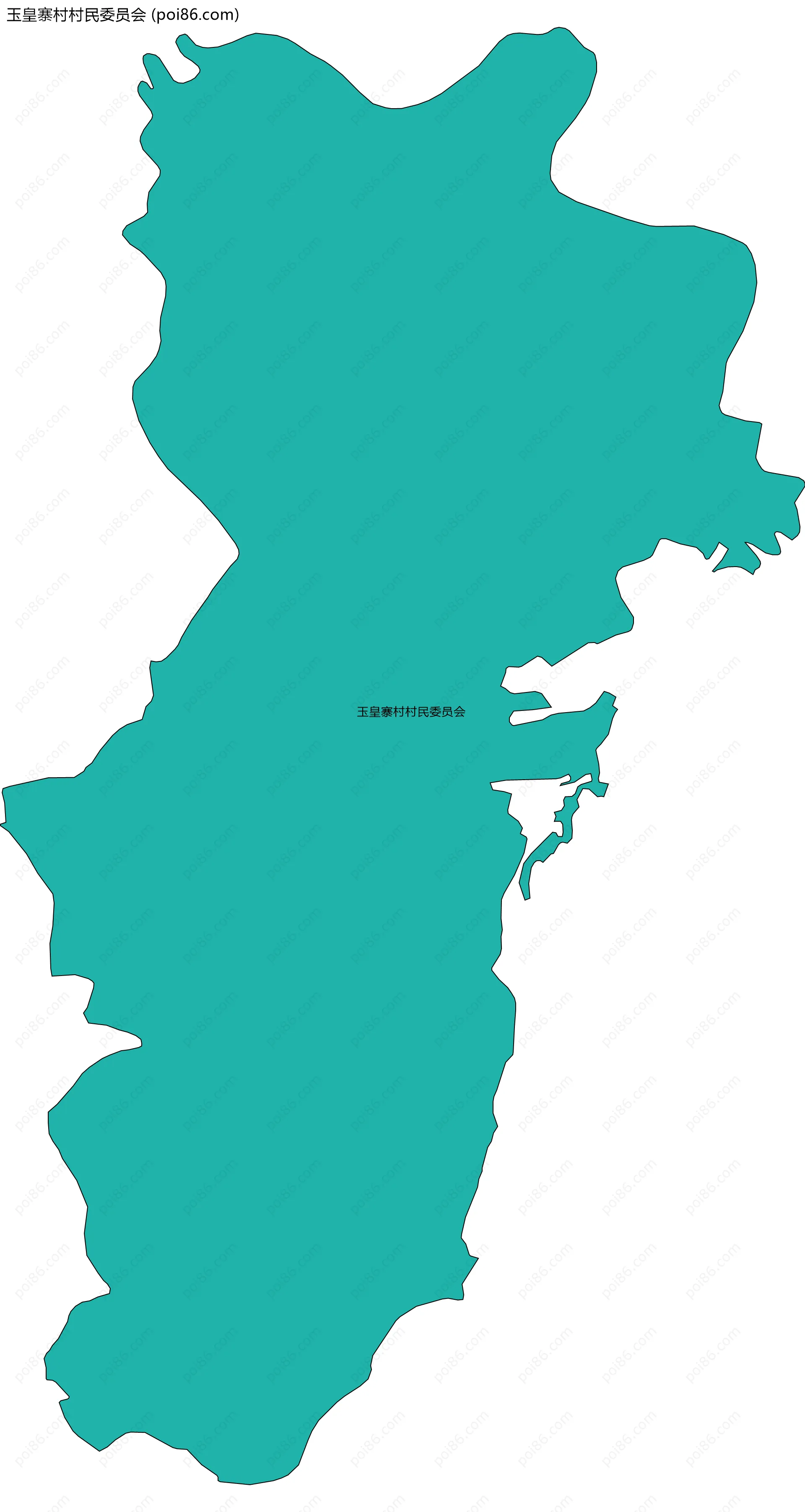 玉皇寨村村民委员会边界地图