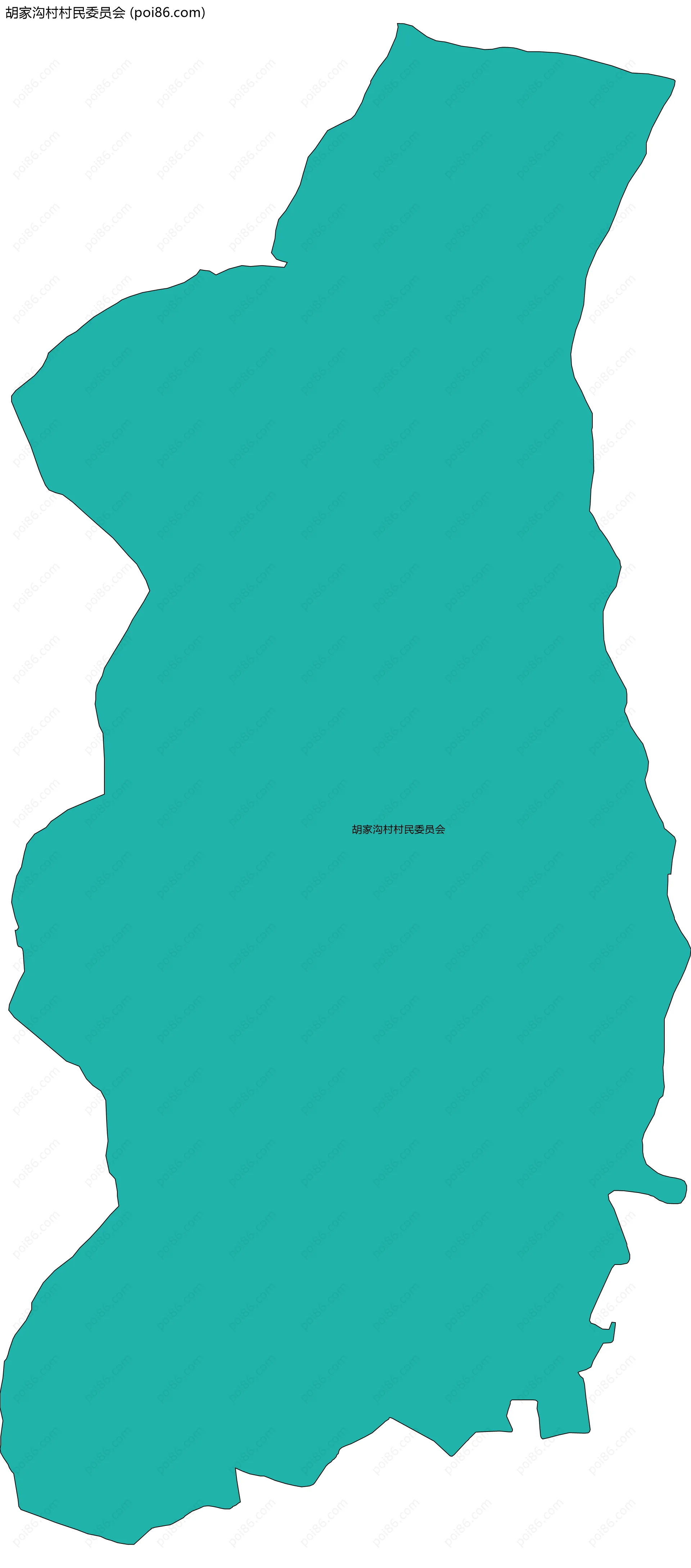 胡家沟村村民委员会边界地图