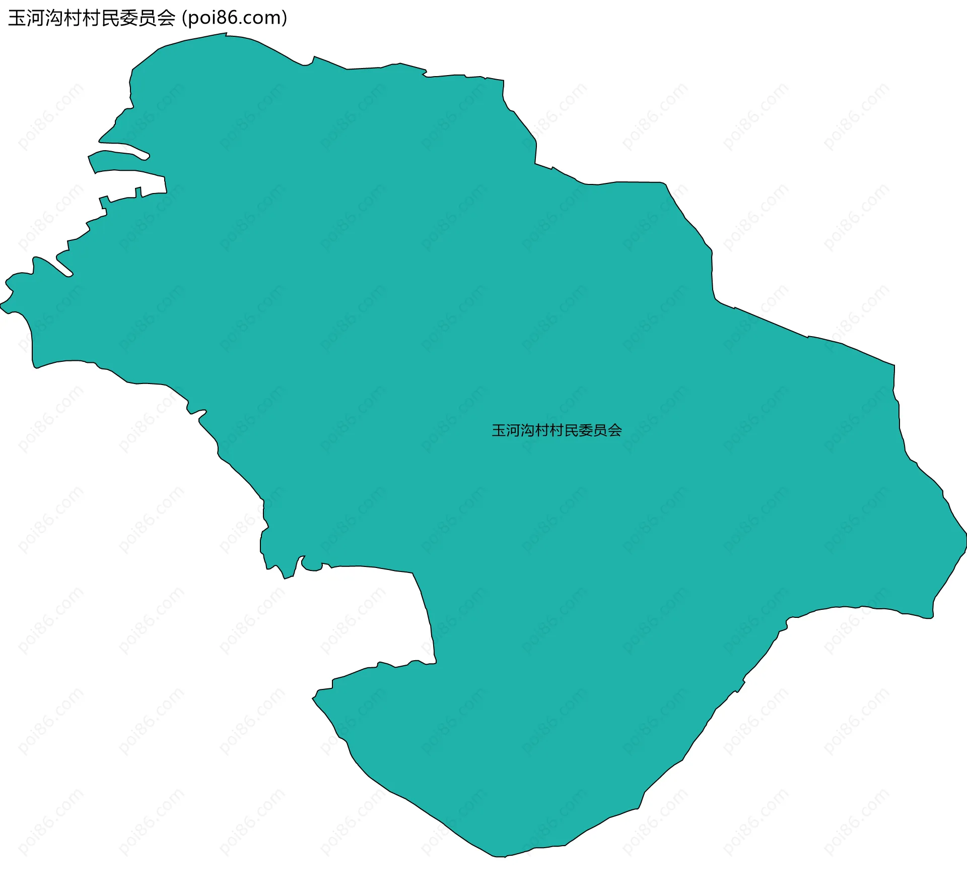 玉河沟村村民委员会边界地图