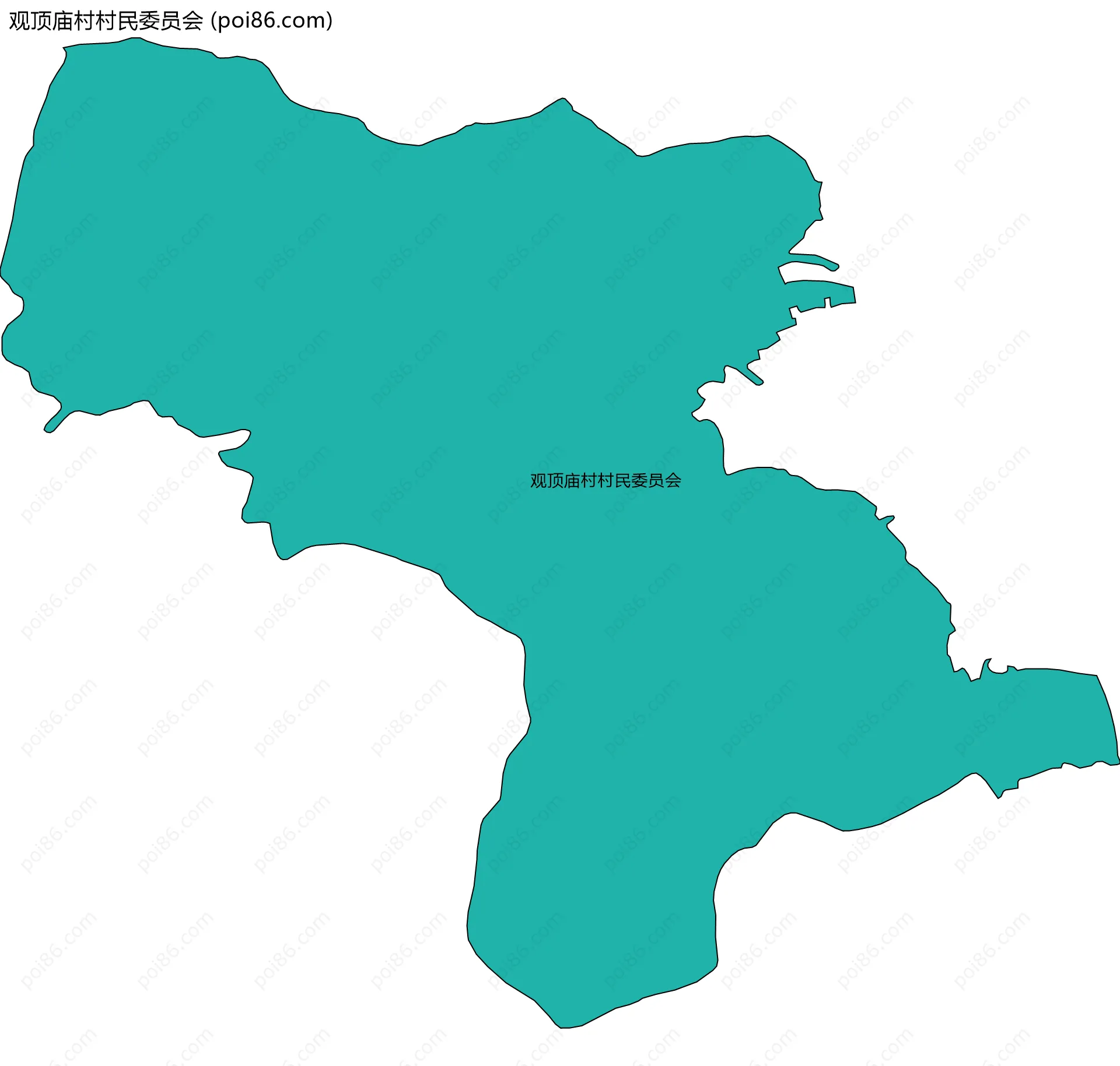 观顶庙村村民委员会边界地图