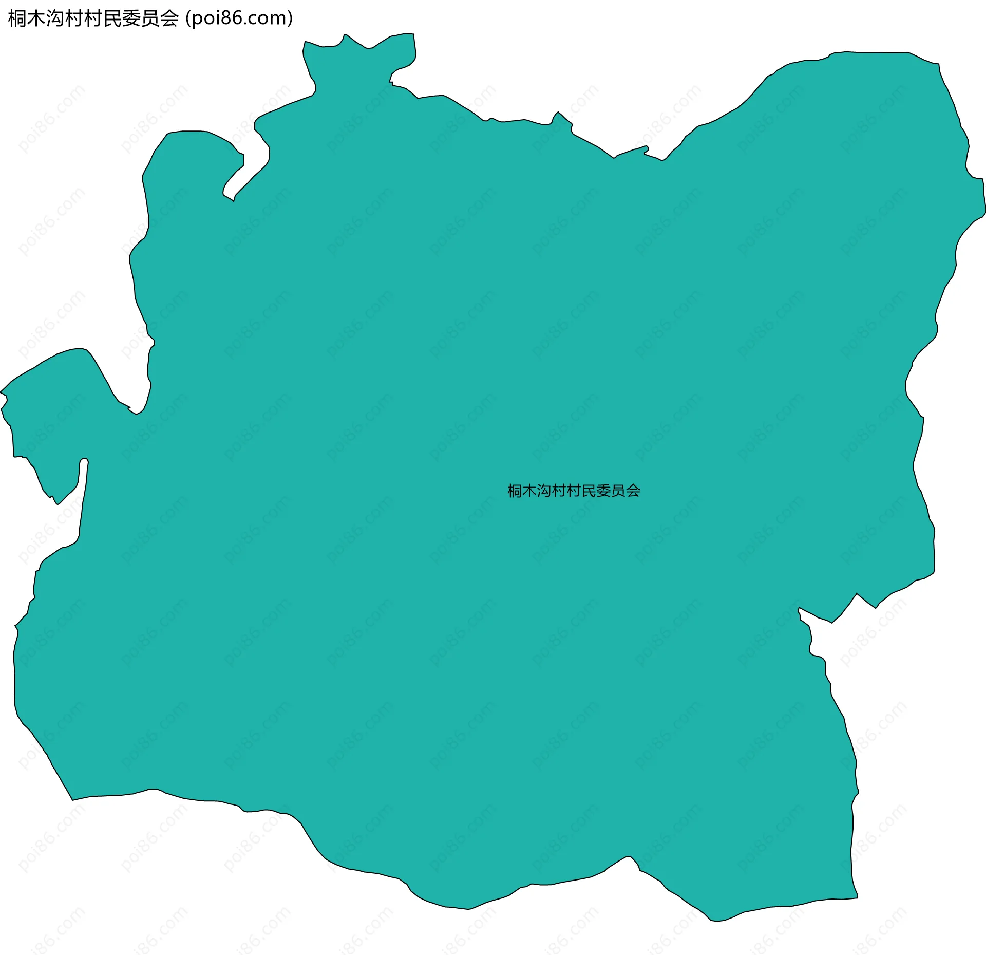 桐木沟村村民委员会边界地图