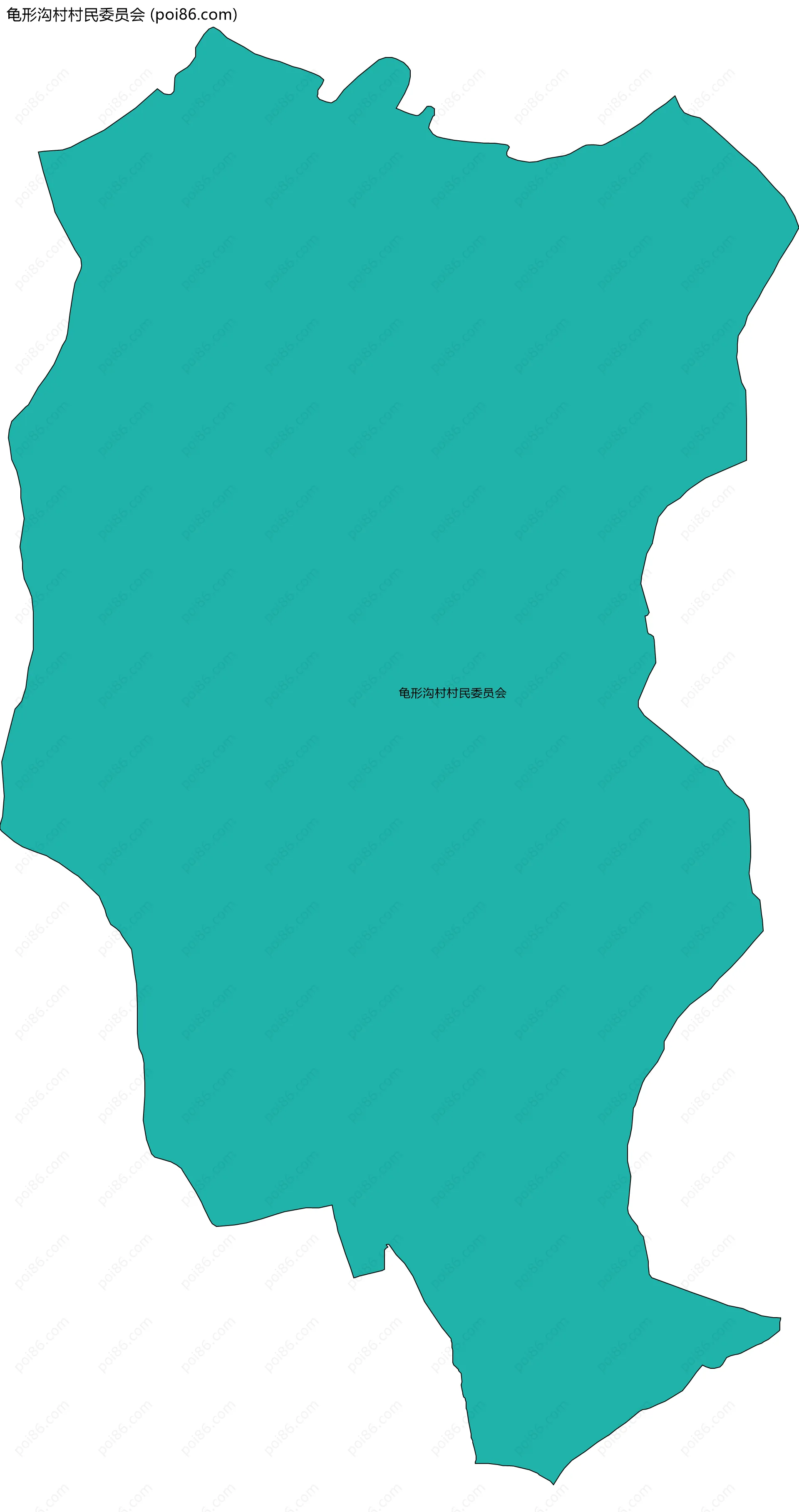 龟形沟村村民委员会边界地图