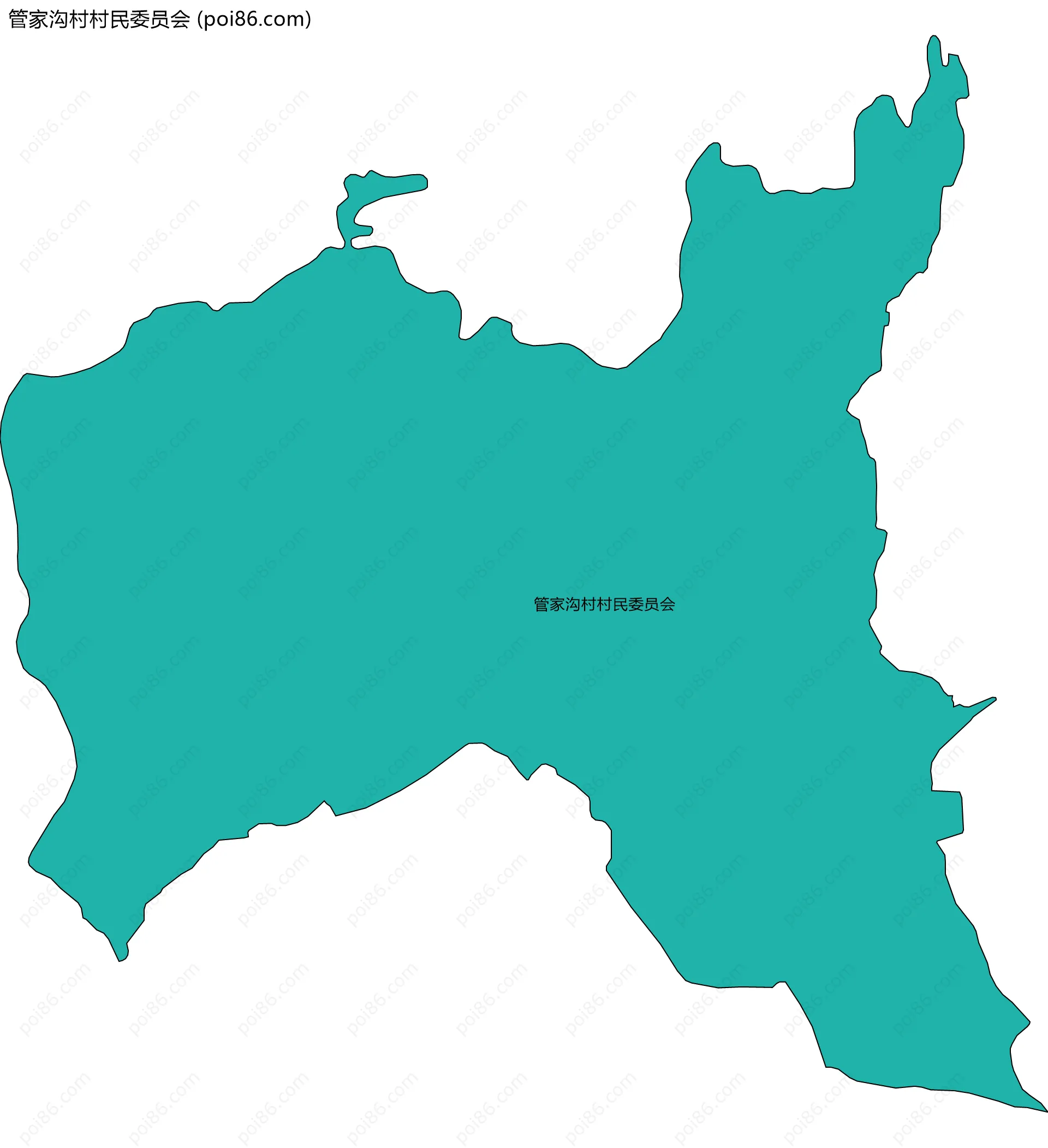 管家沟村村民委员会边界地图
